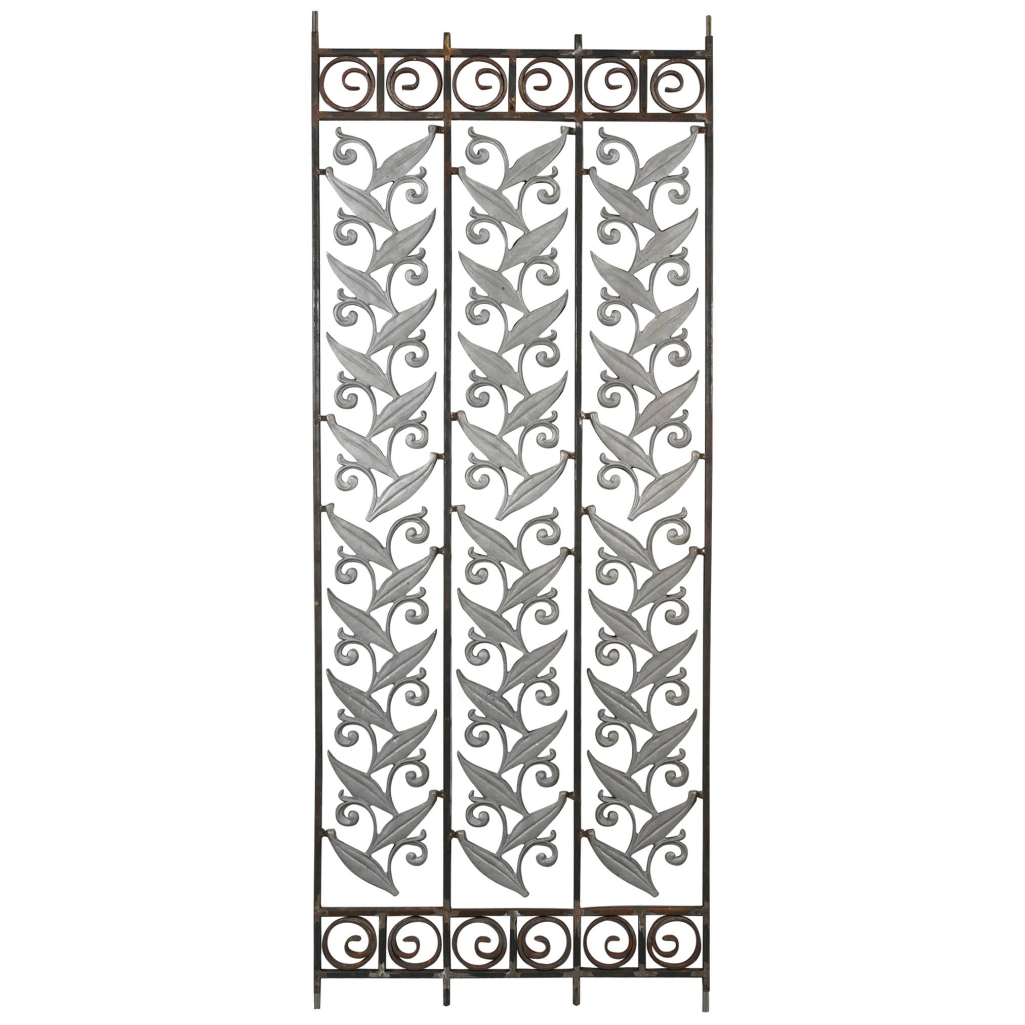 Iron Architectural Panels with Botanical Motif