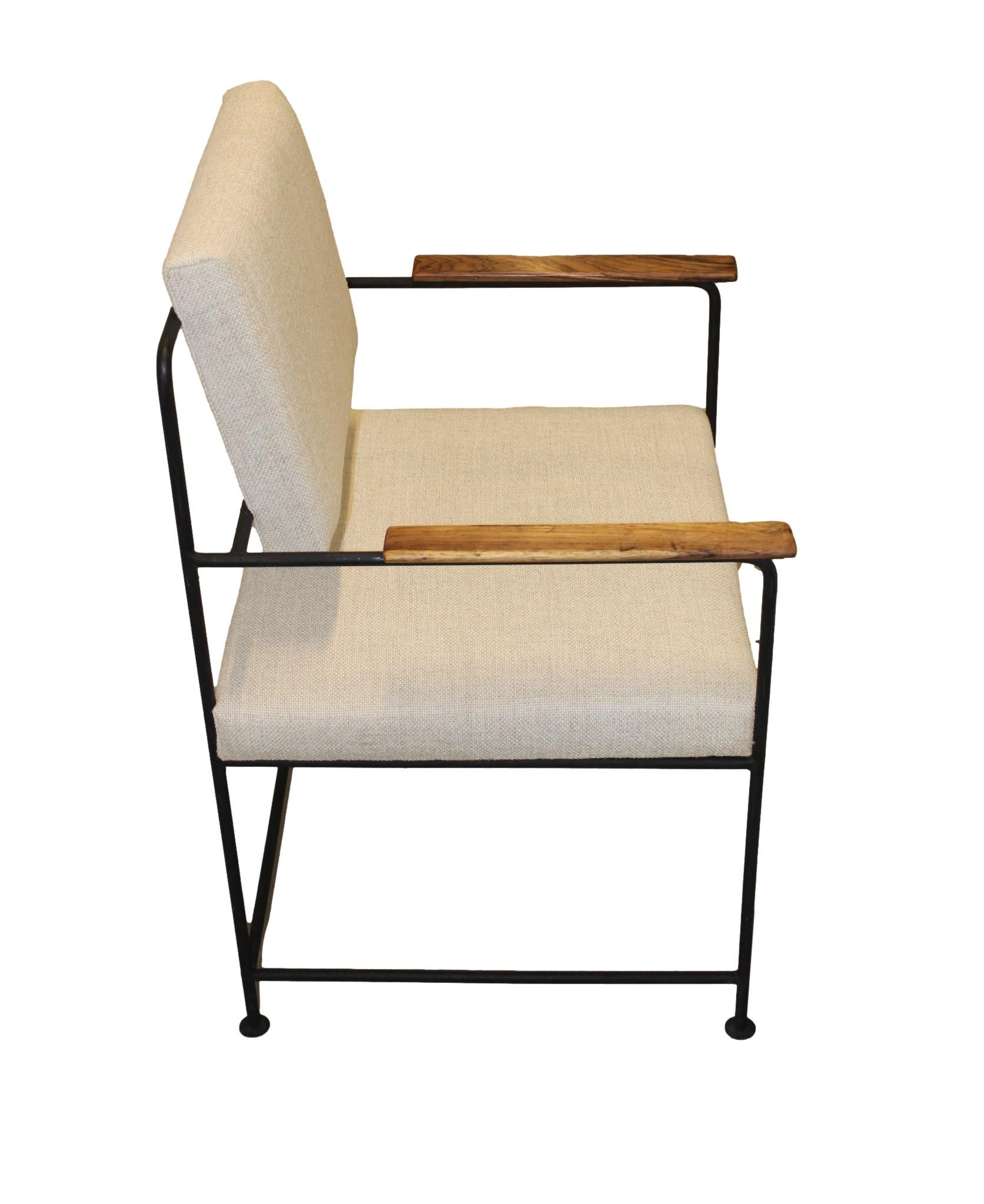 Mid-Century Modern Fauteuils en fer de Geraldo de Barros, Brésil, 1955, Unilabor en vente