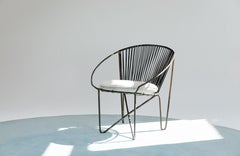Iron Armchair with Plastic Strings by Zanine Caldas