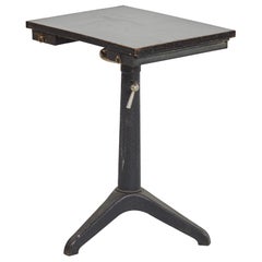 Iron Artist
s Table with Glass Top