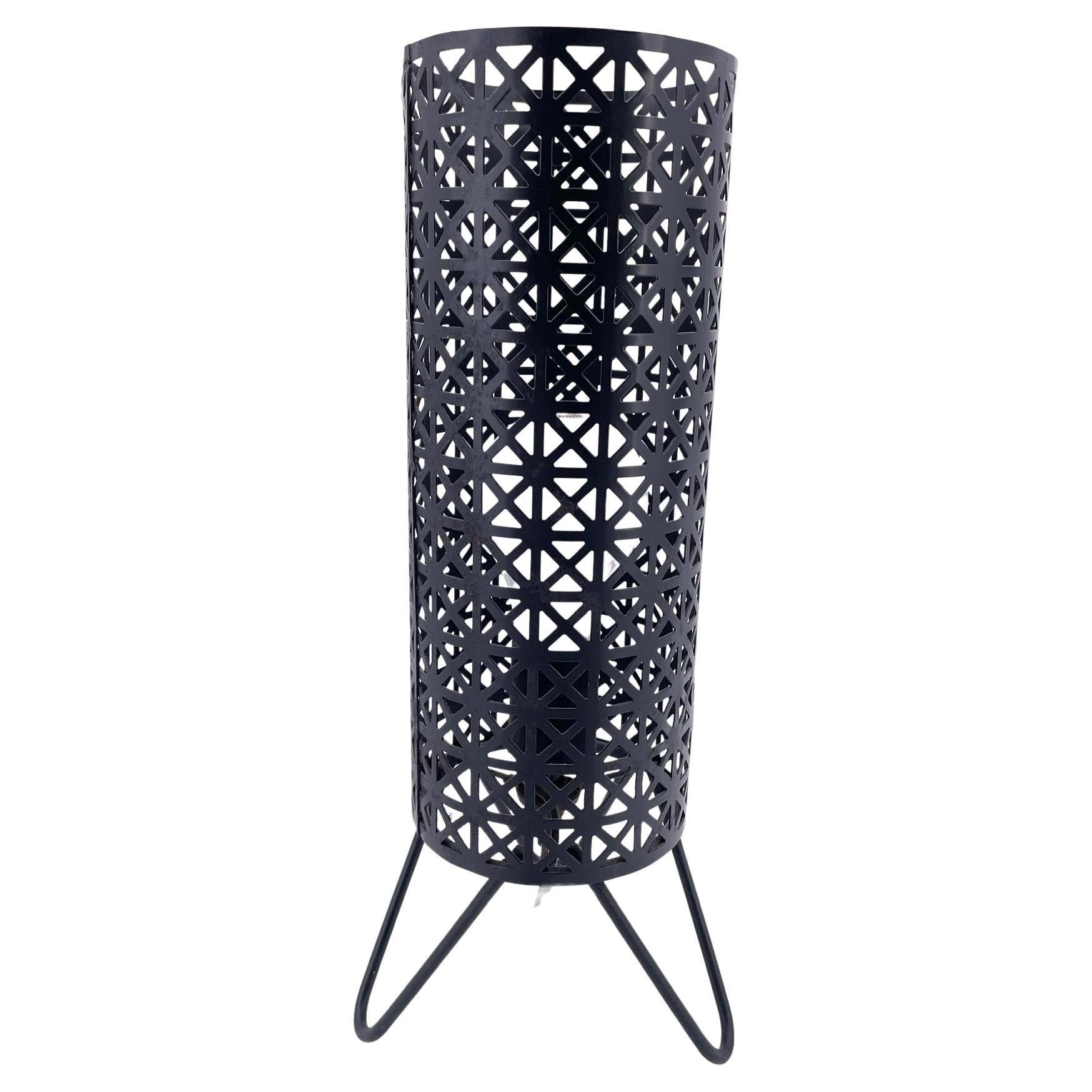 Iron Atomic Age Step End Table Midcentury