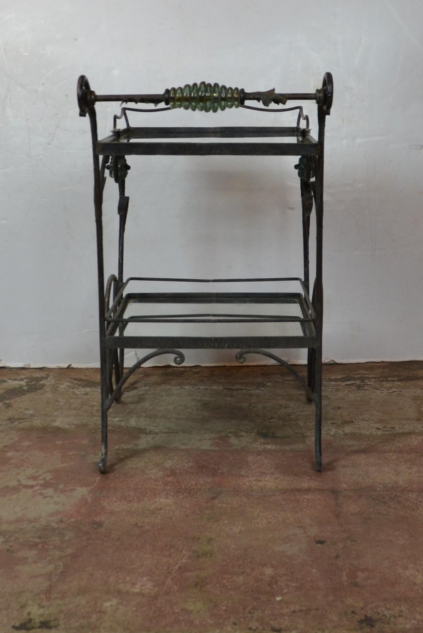 Iron Bar Cart In Good Condition In Pomona, CA