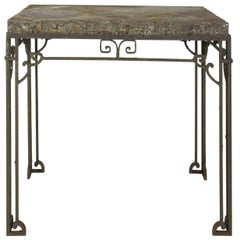 Iron Base Garden Table