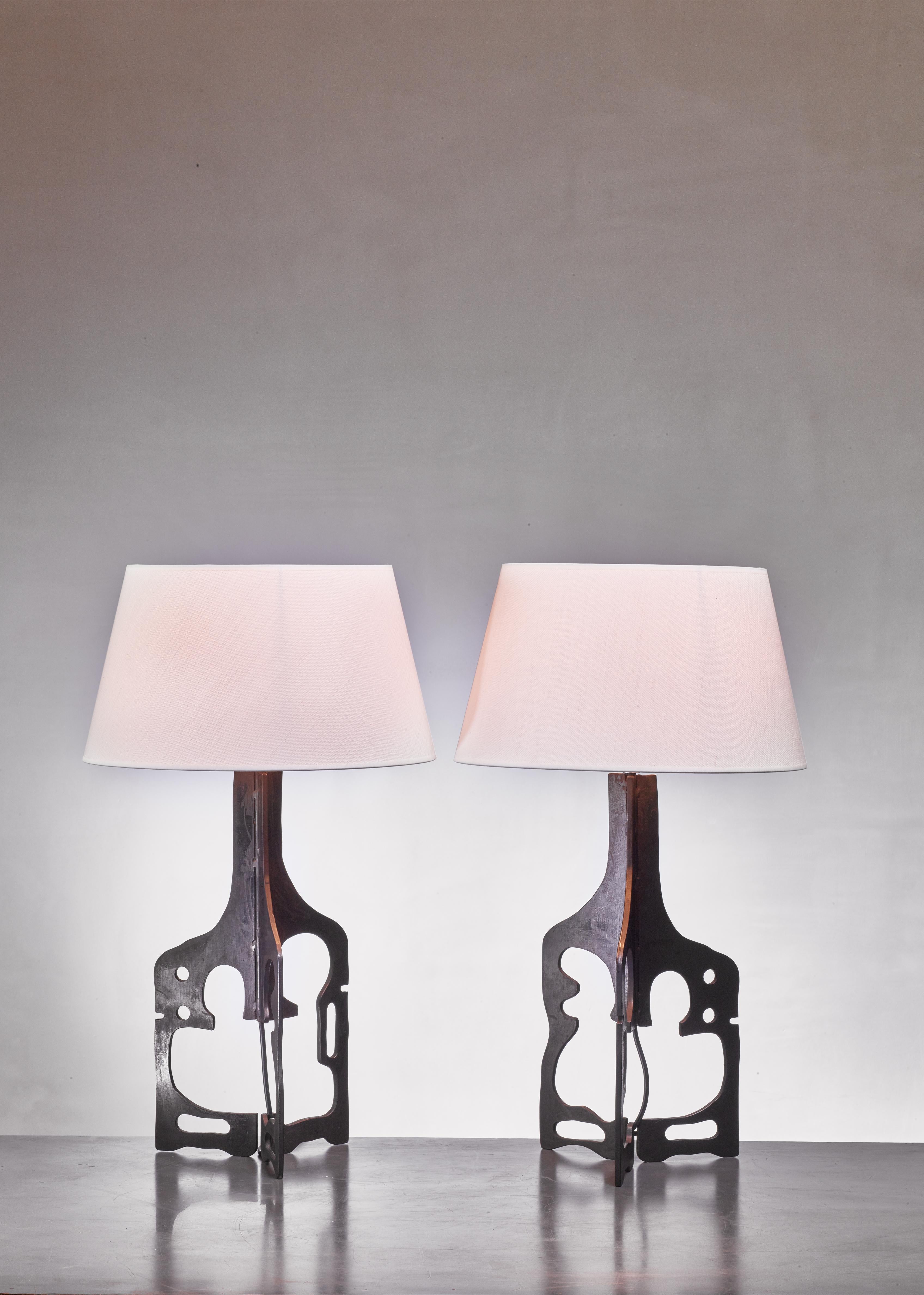 Iron Based Sculptural Floor Lamp, Germany, 1950s For Sale 1