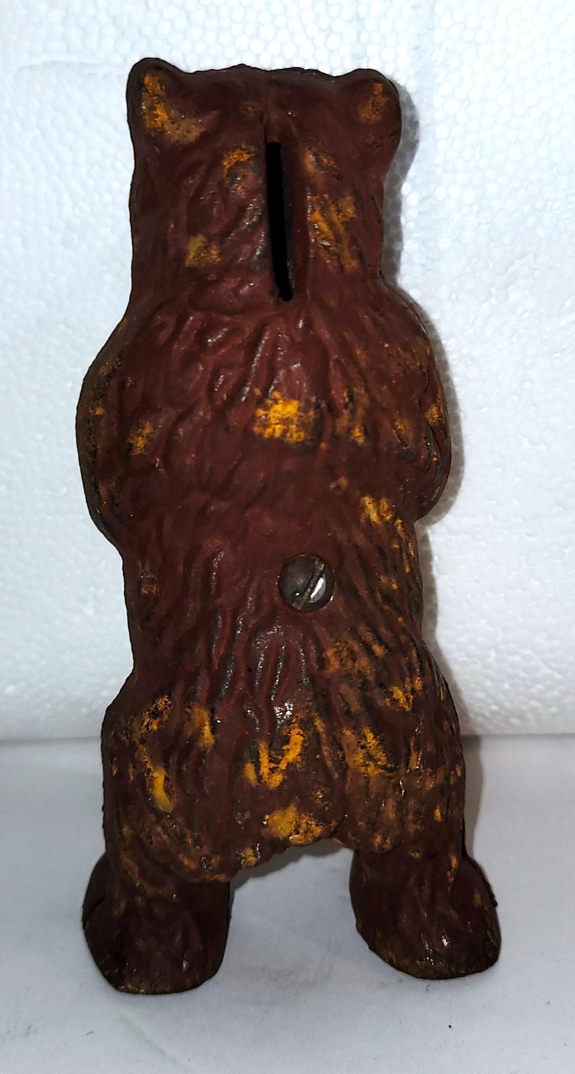 Adirondack Iron Bear Coin Bank Sculpture For Sale