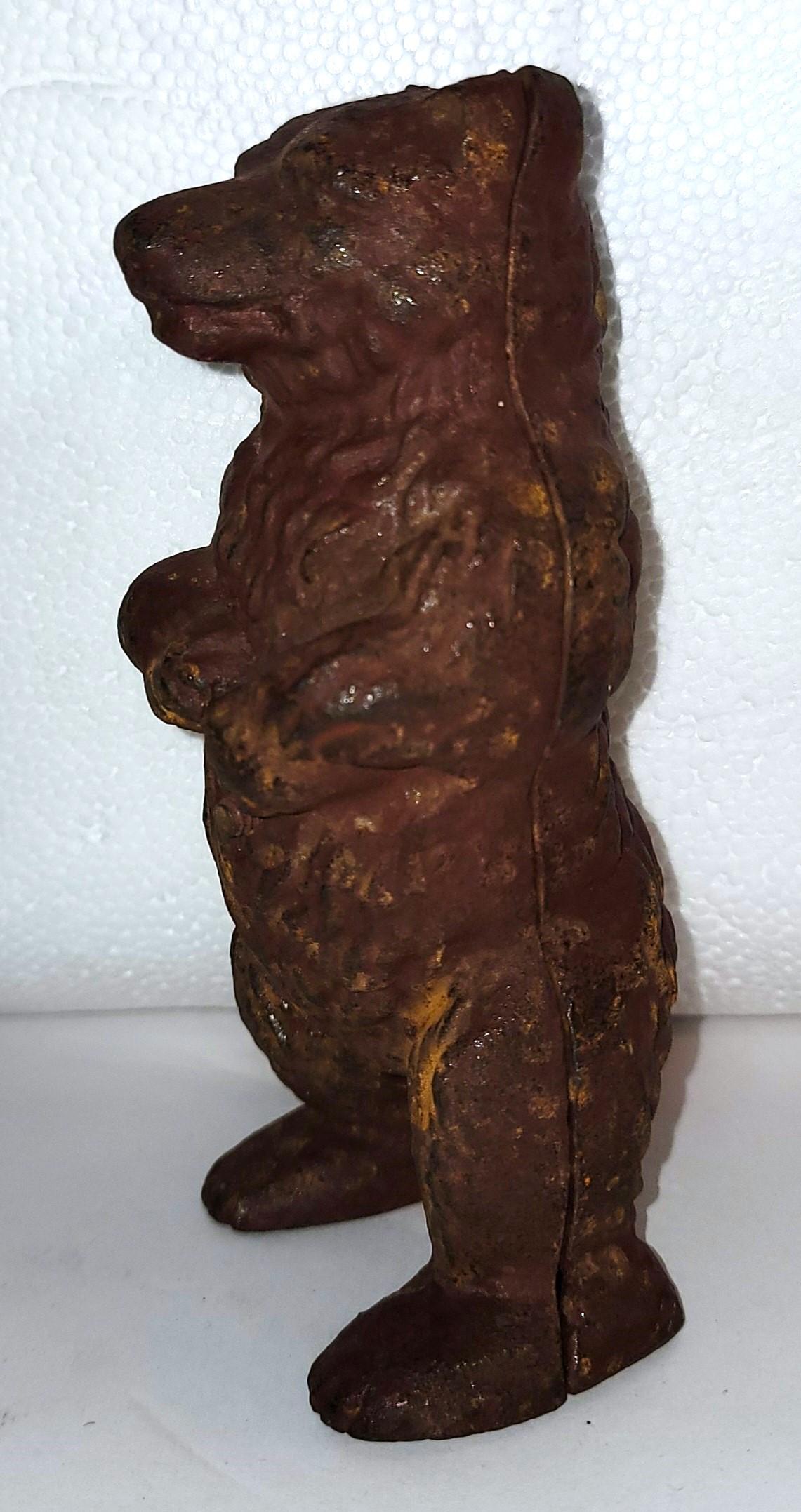 Iron Bear Coin Bank Sculpture In Good Condition For Sale In Los Angeles, CA