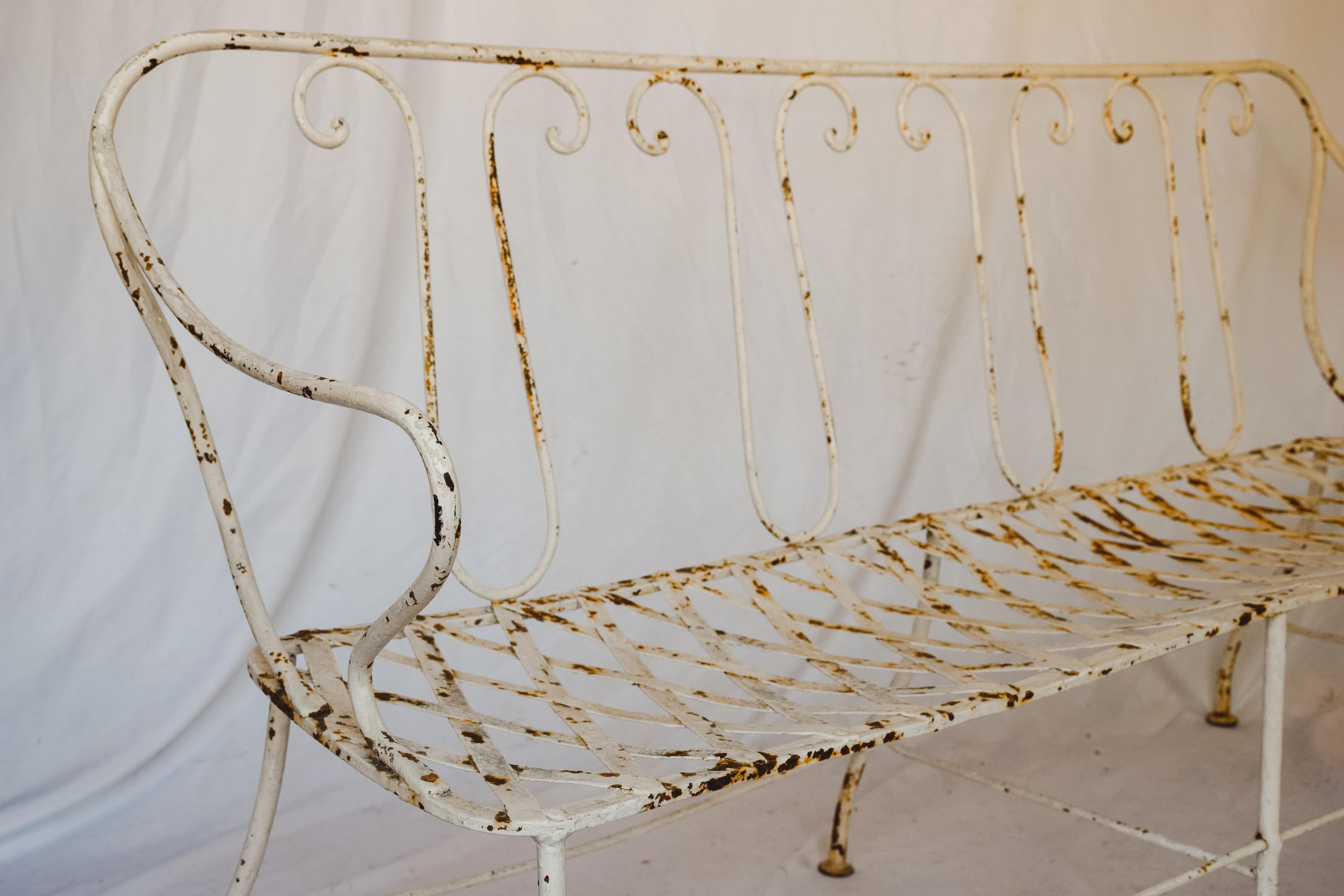 French Iron Bench For Sale