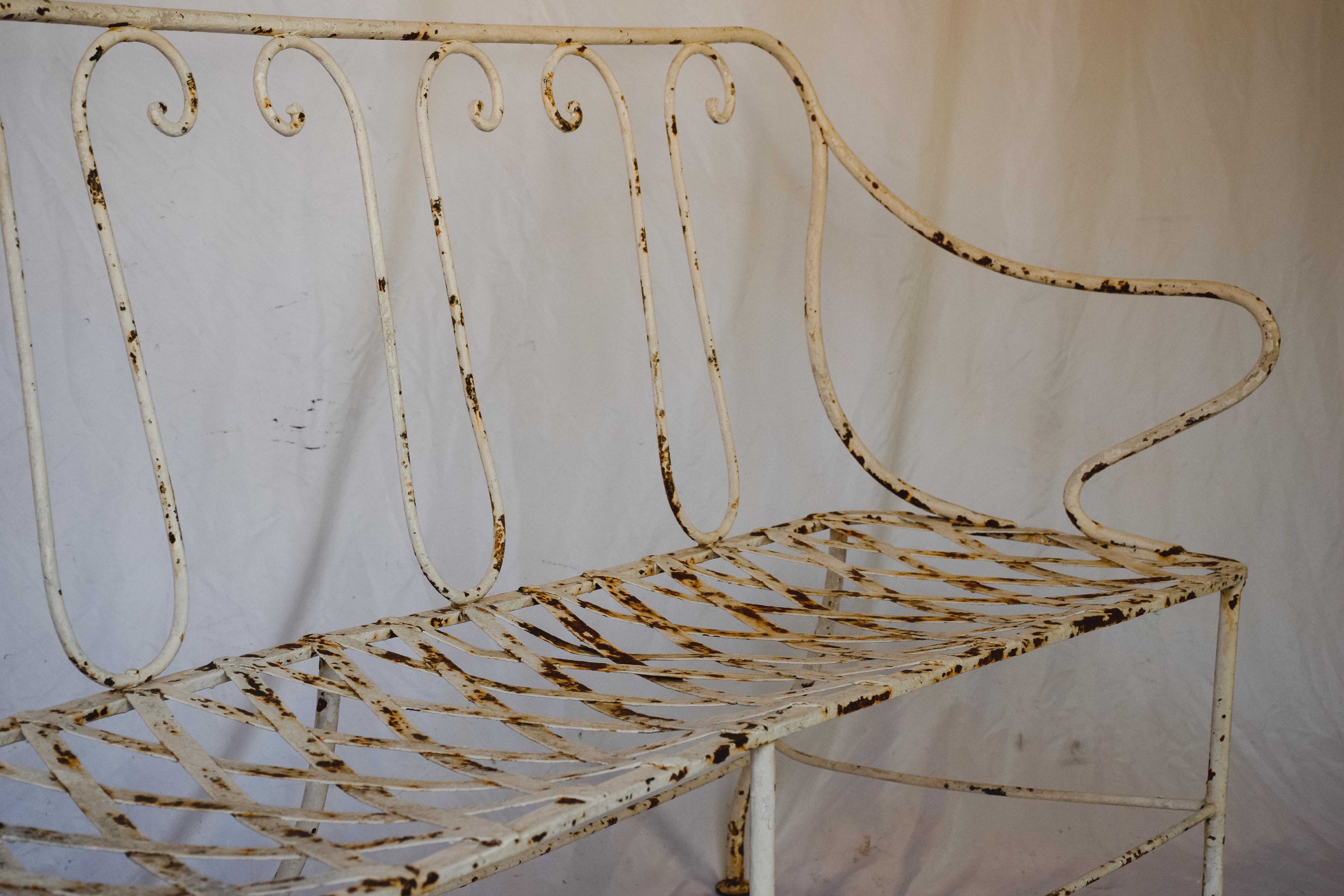 Iron Bench In Good Condition For Sale In Houston, TX