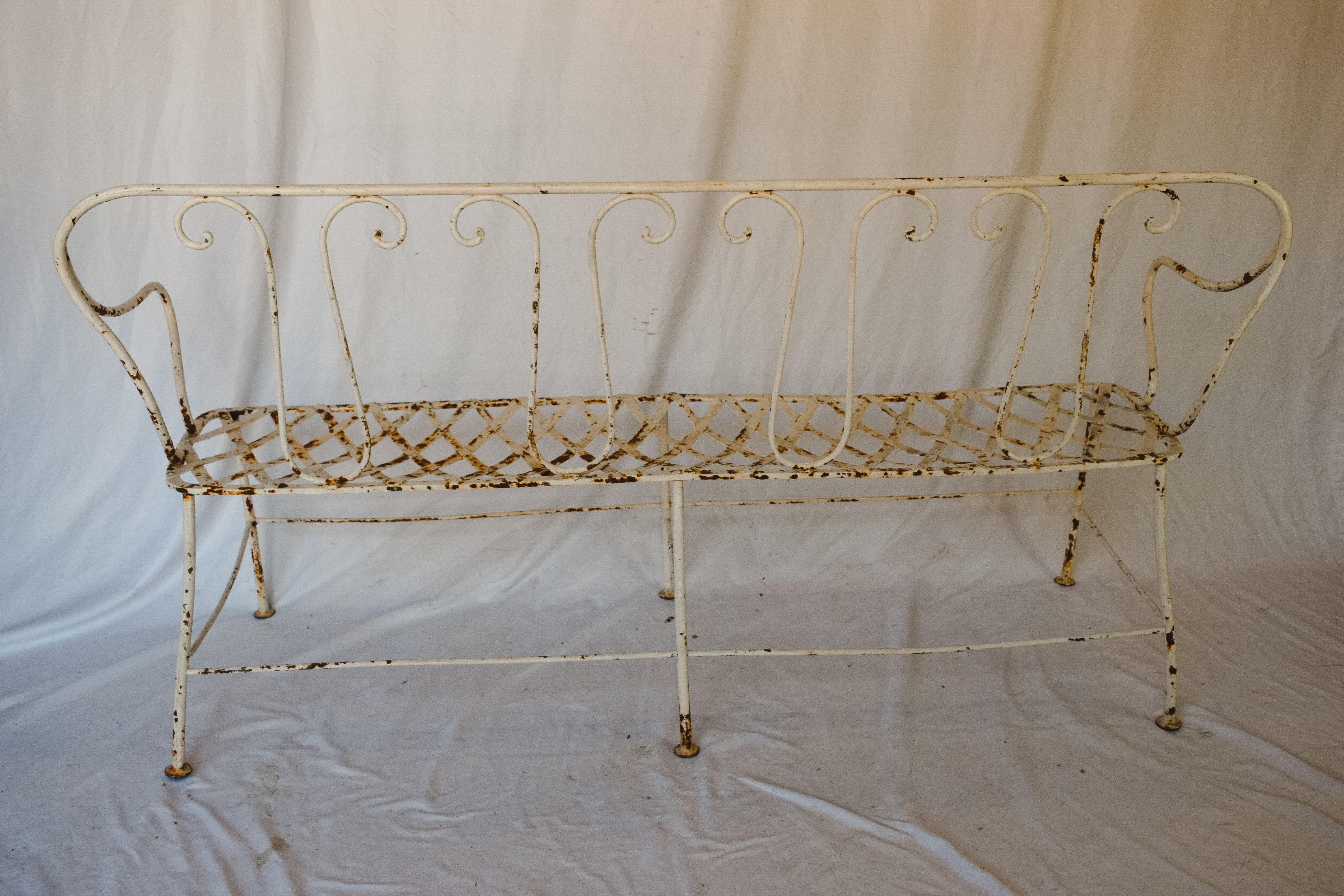 Mid-19th Century Iron Bench For Sale