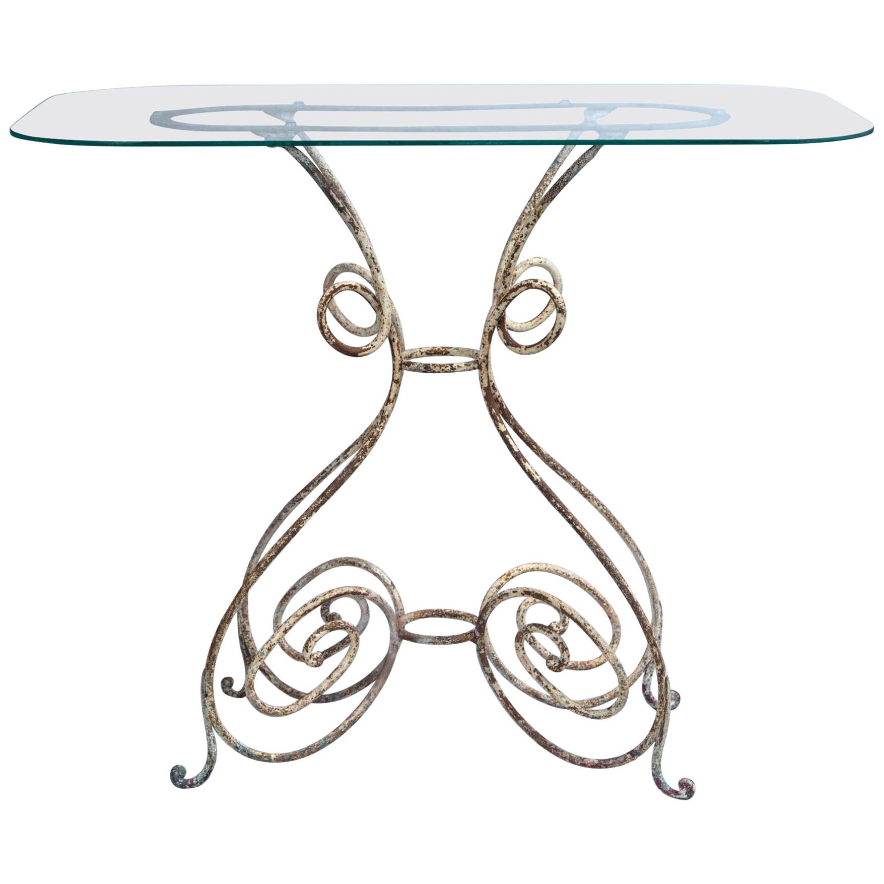 Iron Bistro Table, France, circa 1910 For Sale