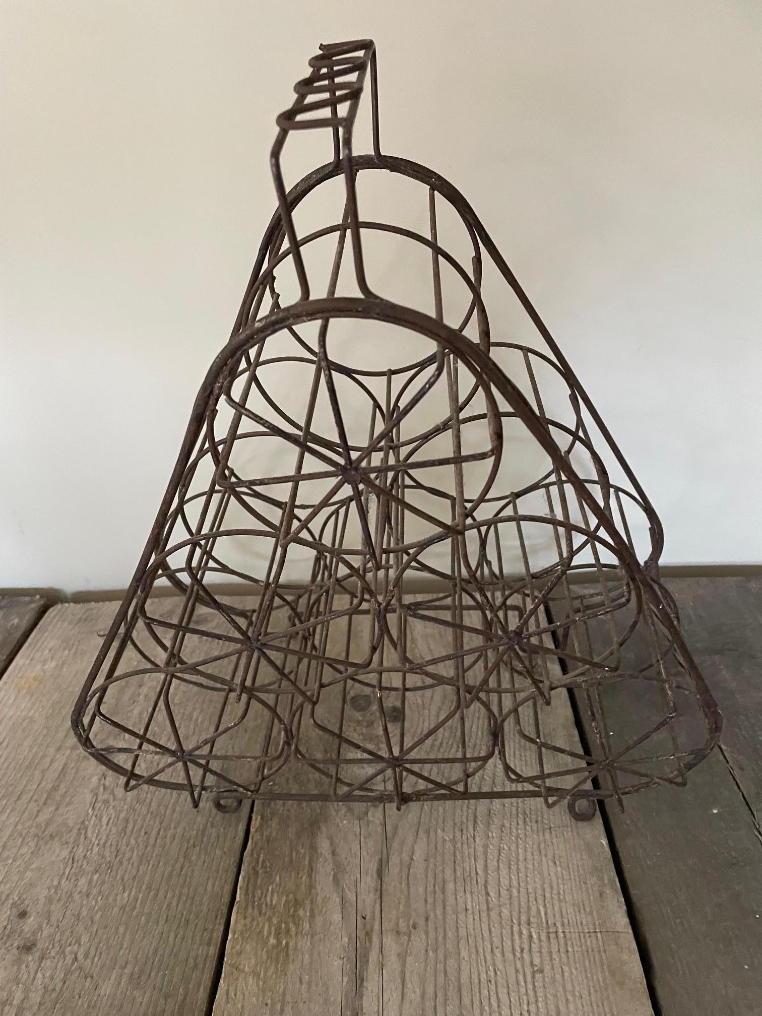 Mid-Century Modern Iron bottle holder For Sale