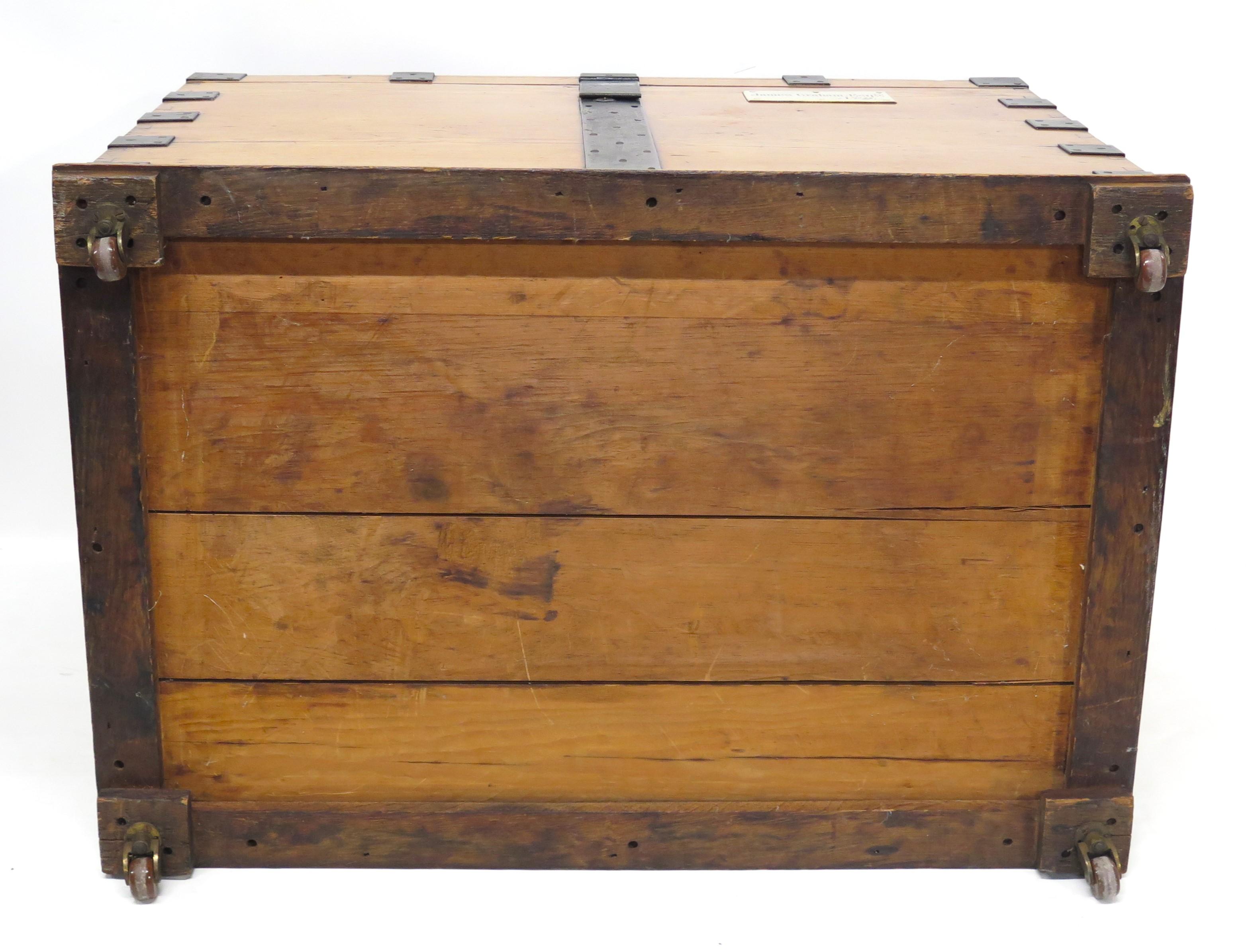 Iron Bound Oak Silver Chest from D. C. Rait & Sons, Glasgow For Sale 8