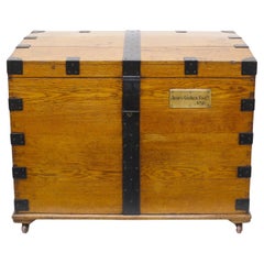 Used Iron Bound Oak Silver Chest from D. C. Rait & Sons, Glasgow
