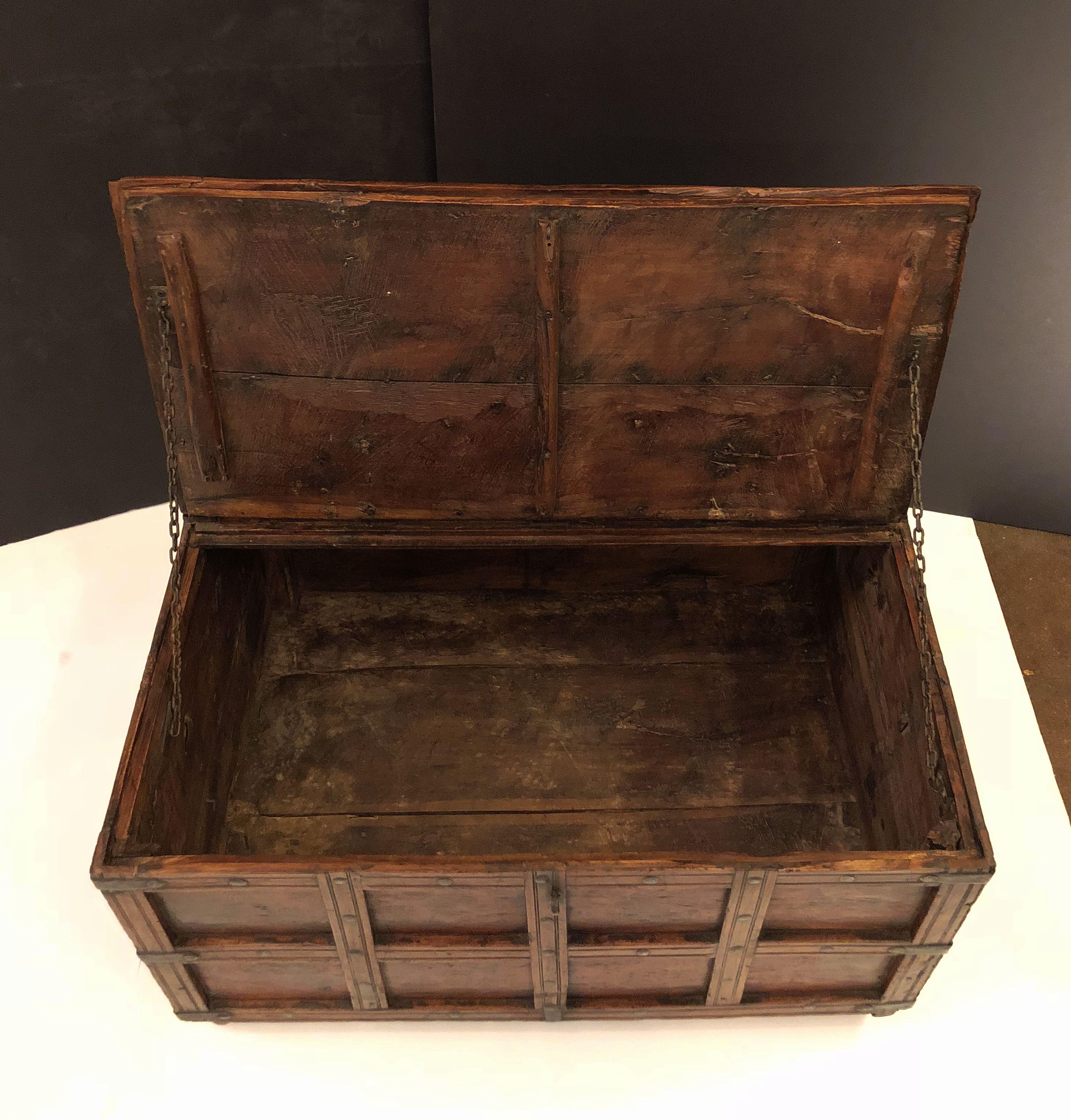 Iron-Bound Stick Box or Trunk from British Colonial India 'The Raj' 2