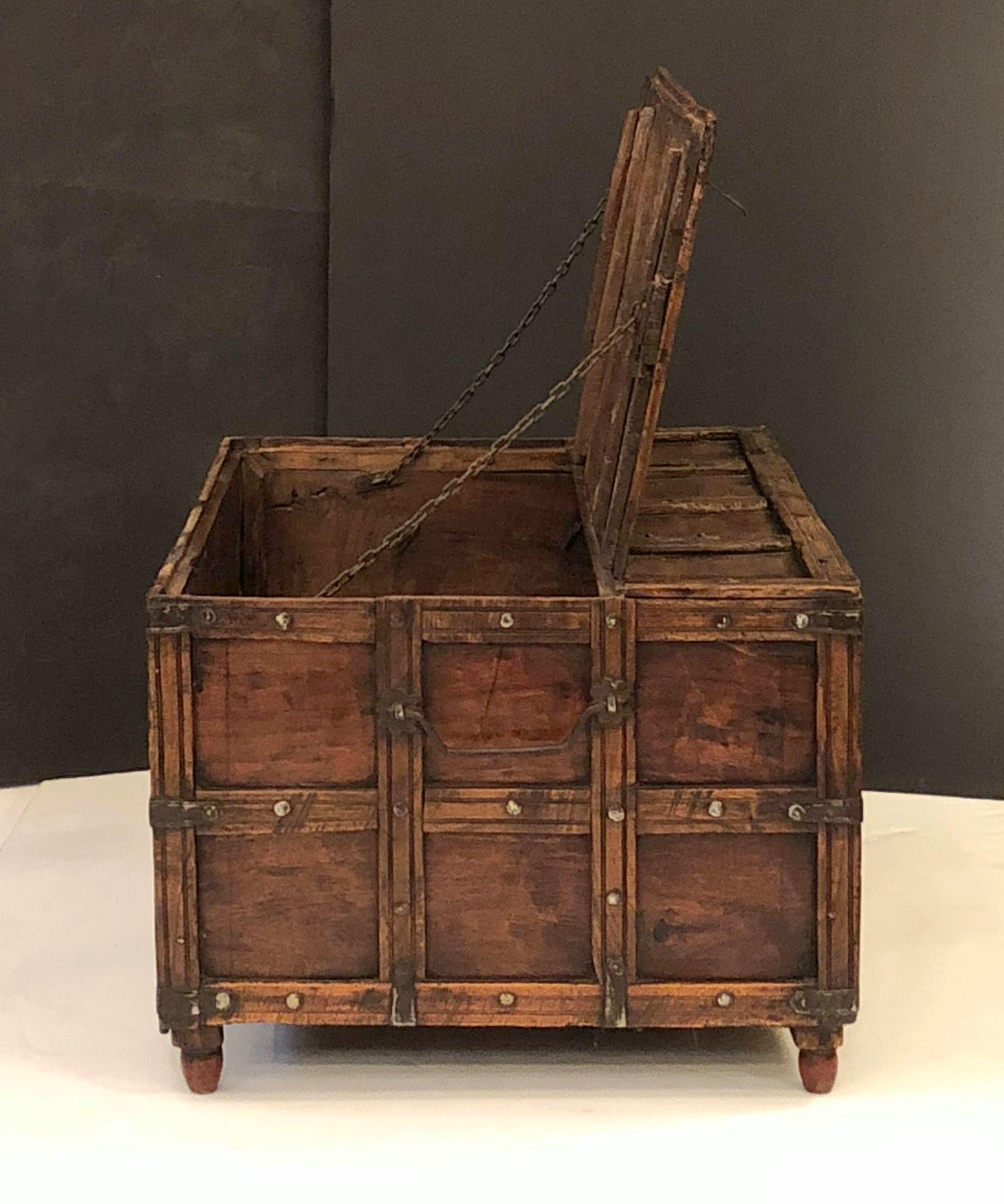 Iron-Bound Stick Box or Trunk from British Colonial India 'The Raj' 4