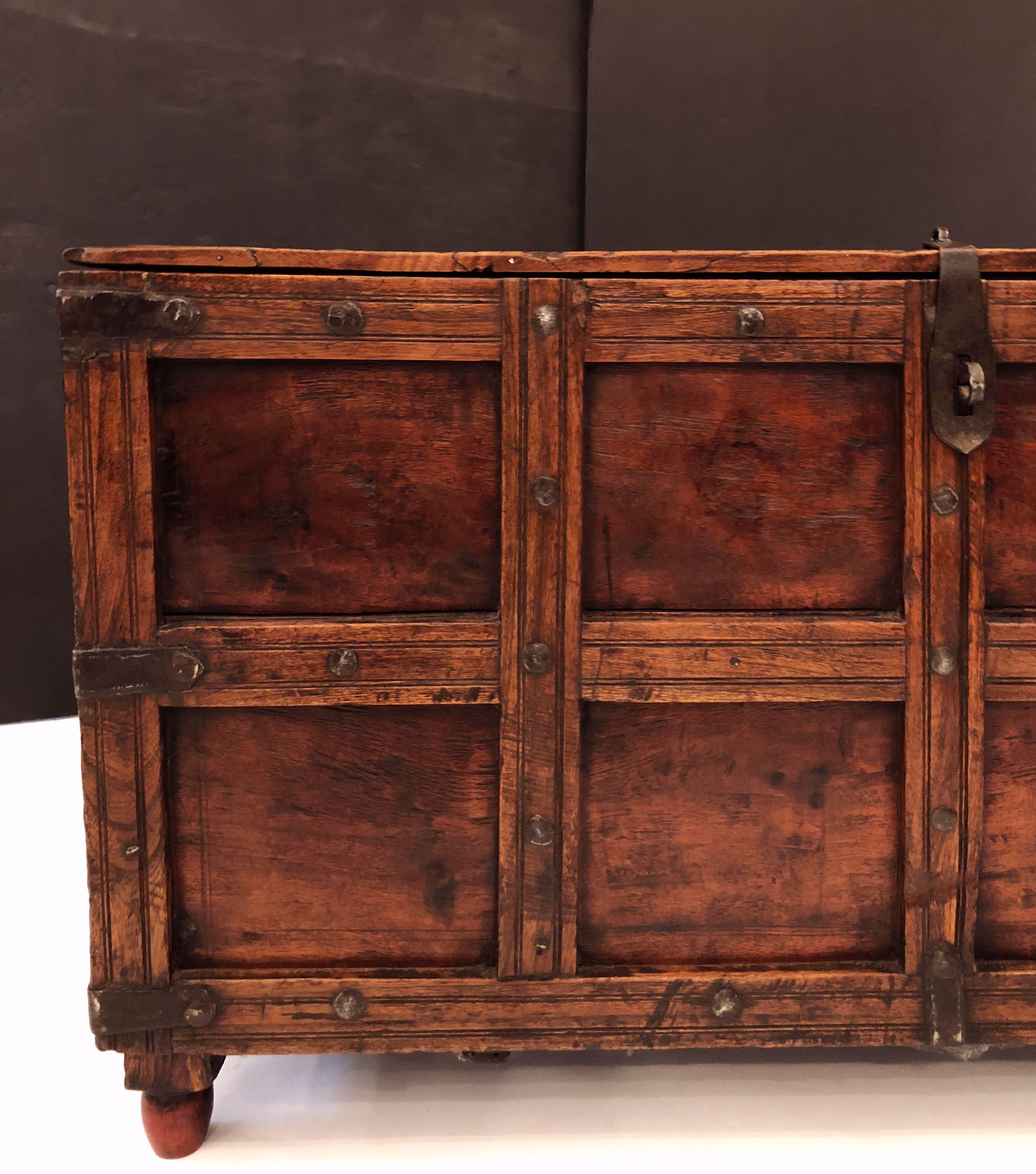 Iron-Bound Stick Box or Trunk from British Colonial India 'The Raj' 8
