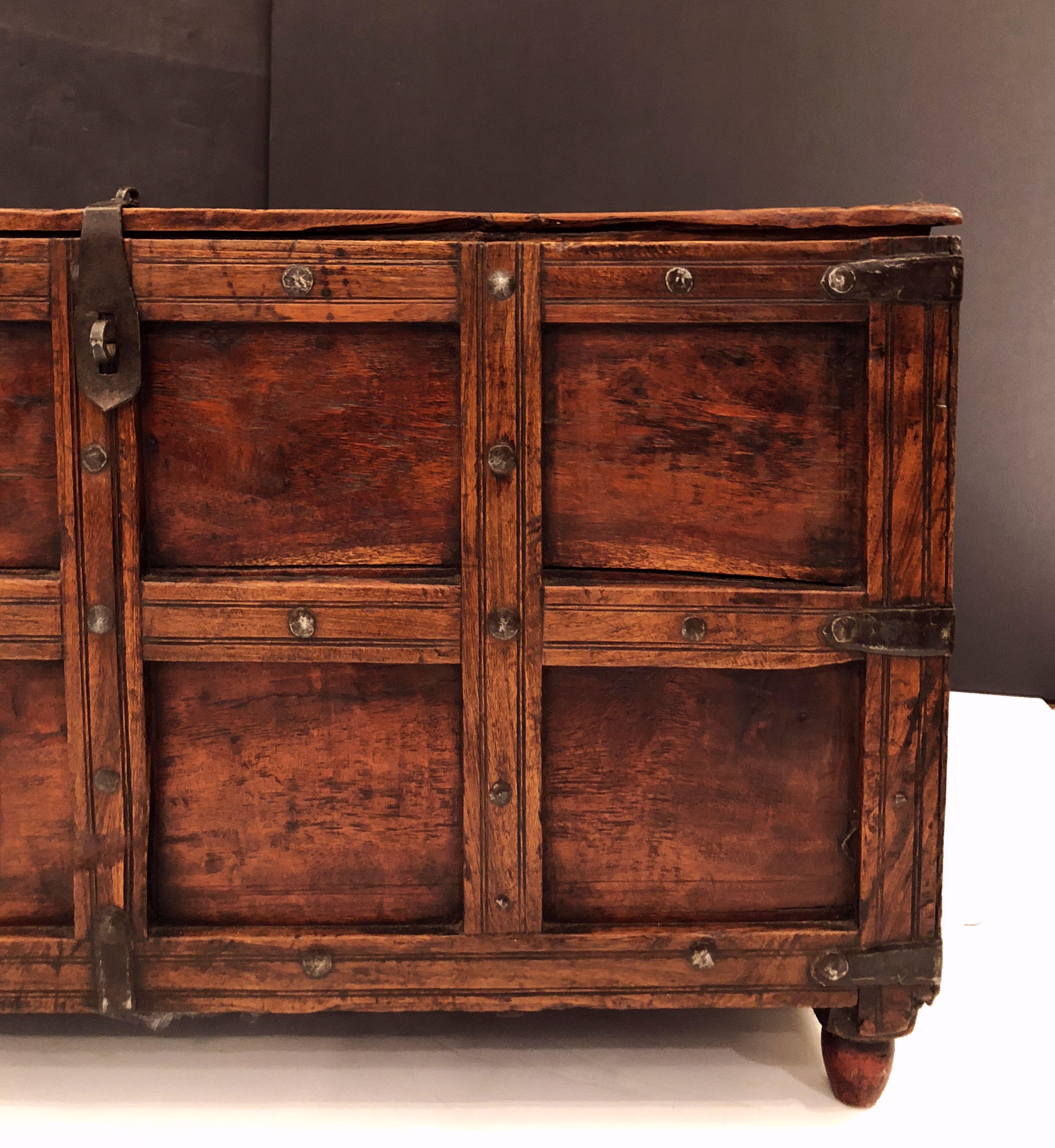 Iron-Bound Stick Box or Trunk from British Colonial India 'The Raj' 9