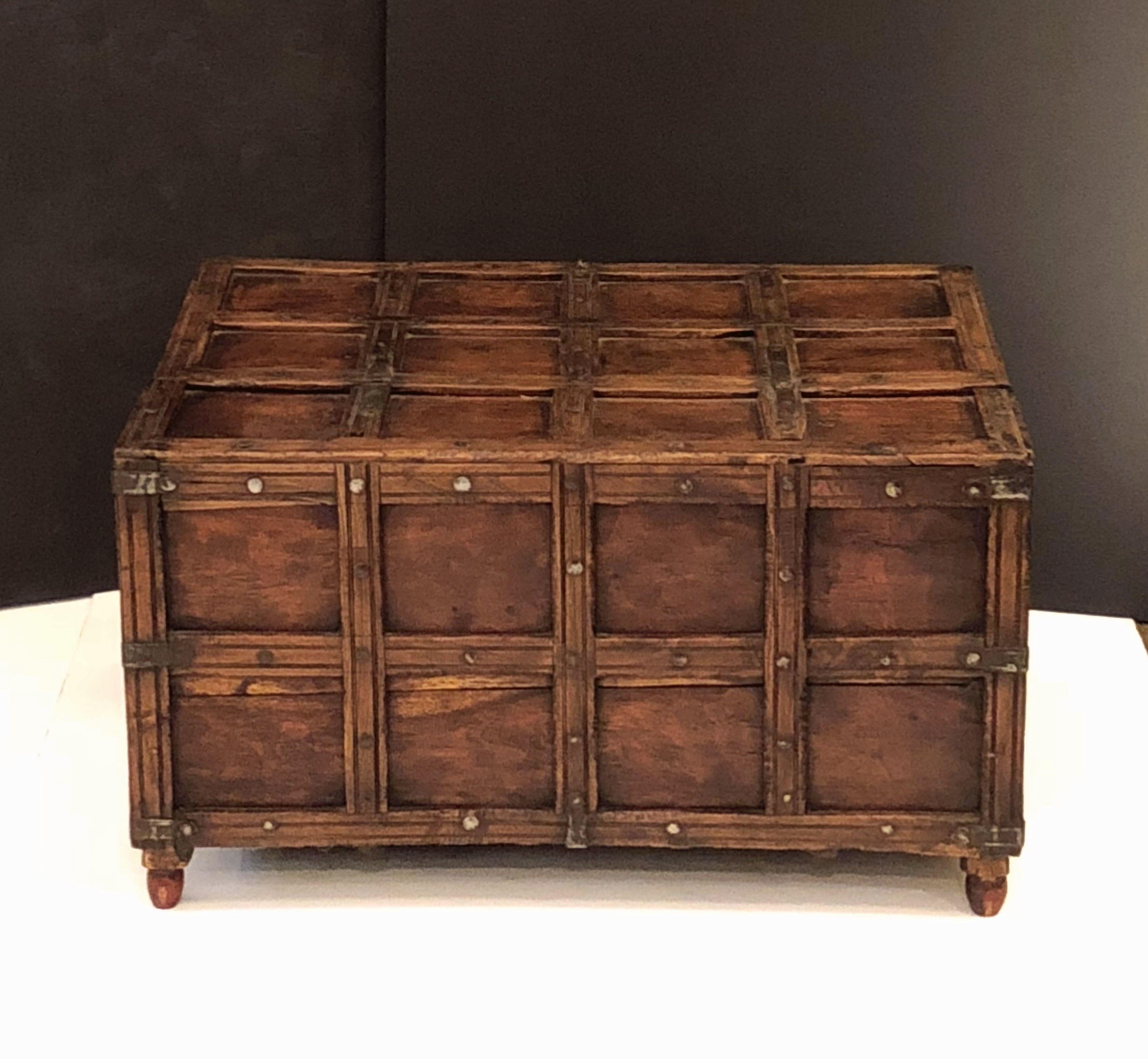 Iron-Bound Stick Box or Trunk from British Colonial India 'The Raj' 1