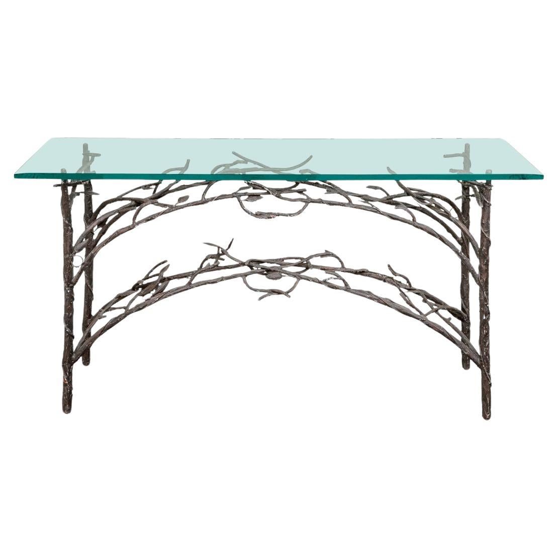 Iron Branch Console Table After Diego Giacometti For Sale