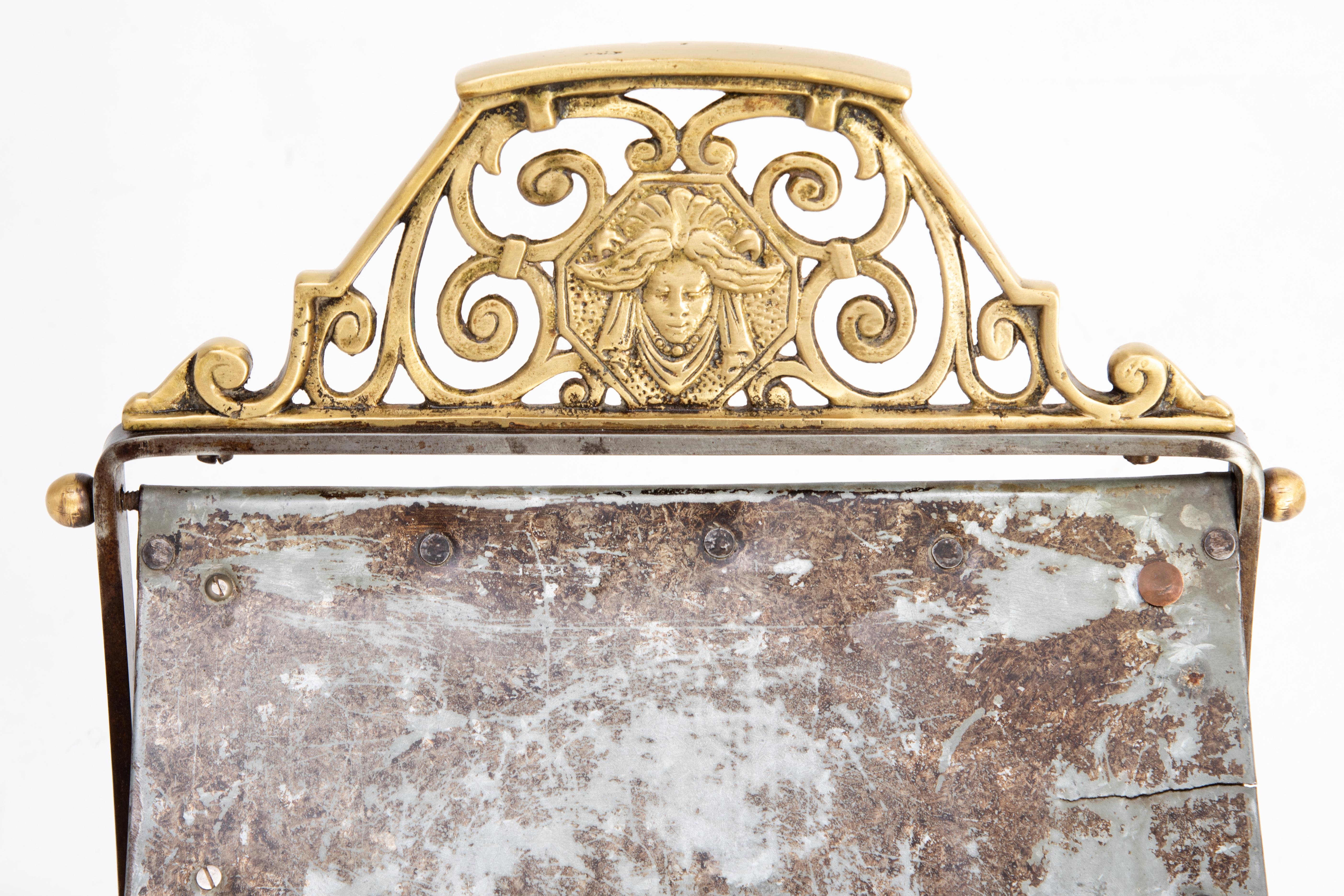 Sgabello con base a X in ferro e ottone Oscar Bruno Bach Neoclassico anni '20 in vendita 11