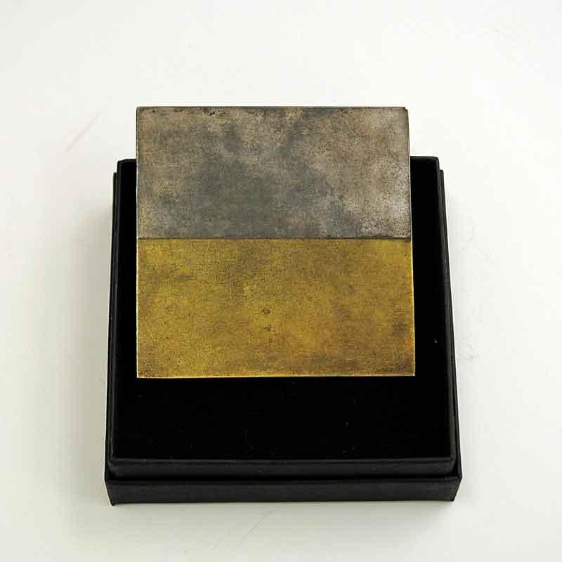 Iron Brutalist Brooch by Tore Svensson, 1990s, Sweden In Good Condition In Stockholm, SE