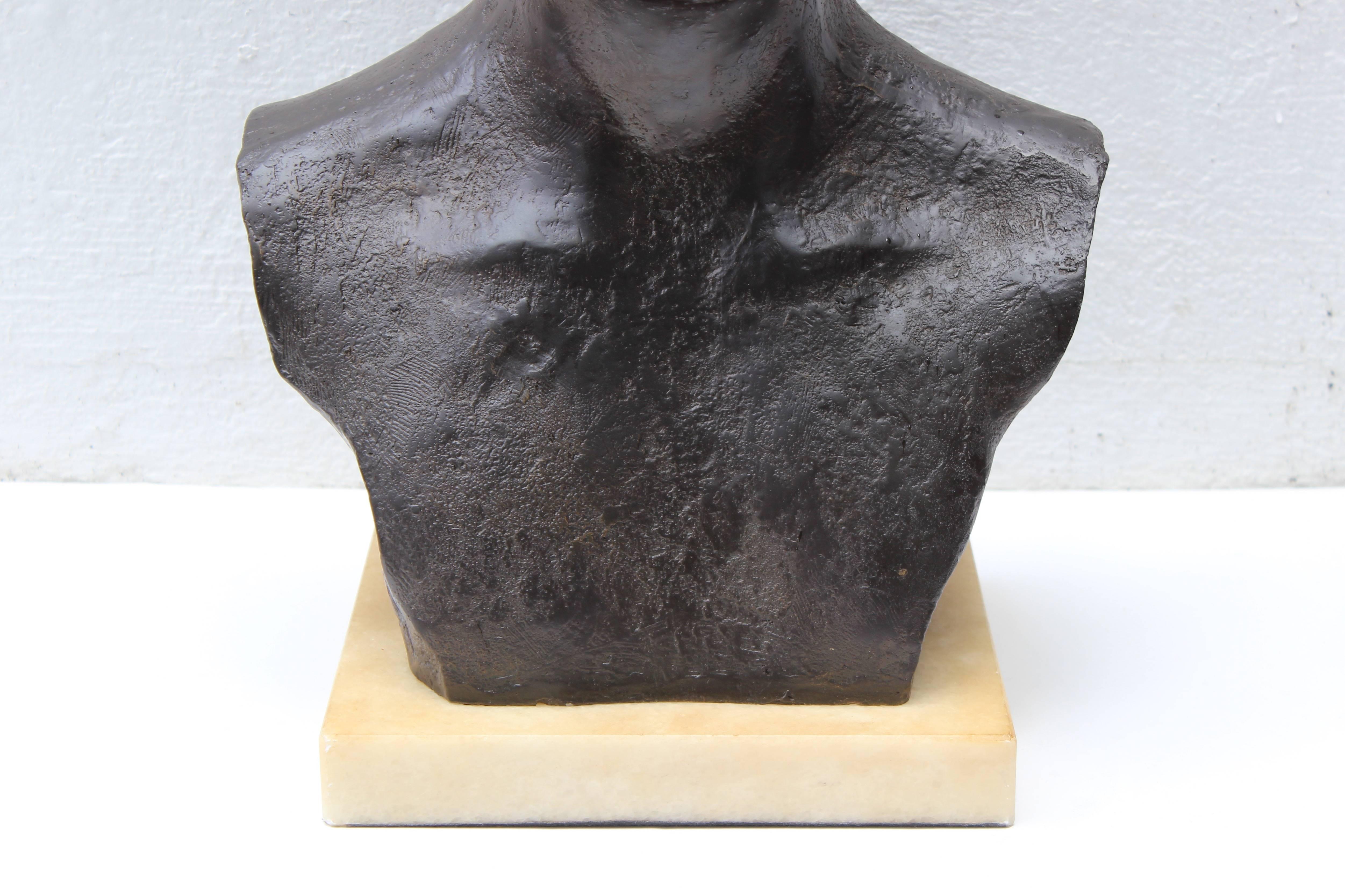 20th Century Iron Bust Sculpture