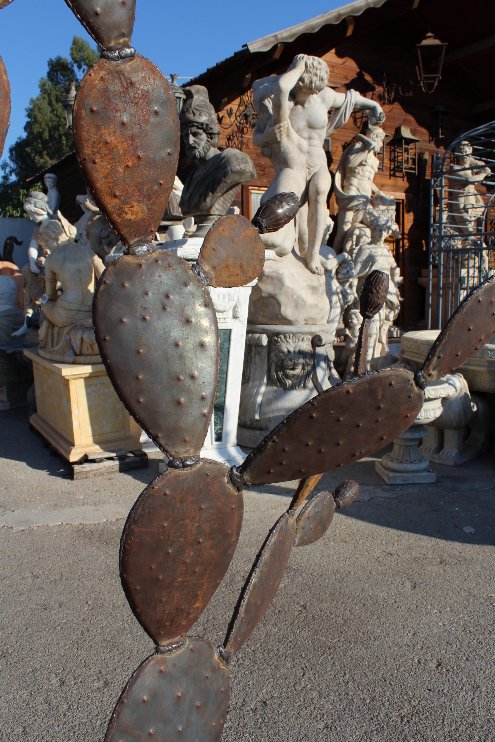 Iron Cactus Handmade Contemporary Spanish Sculpture   In Good Condition In Marbella, ES