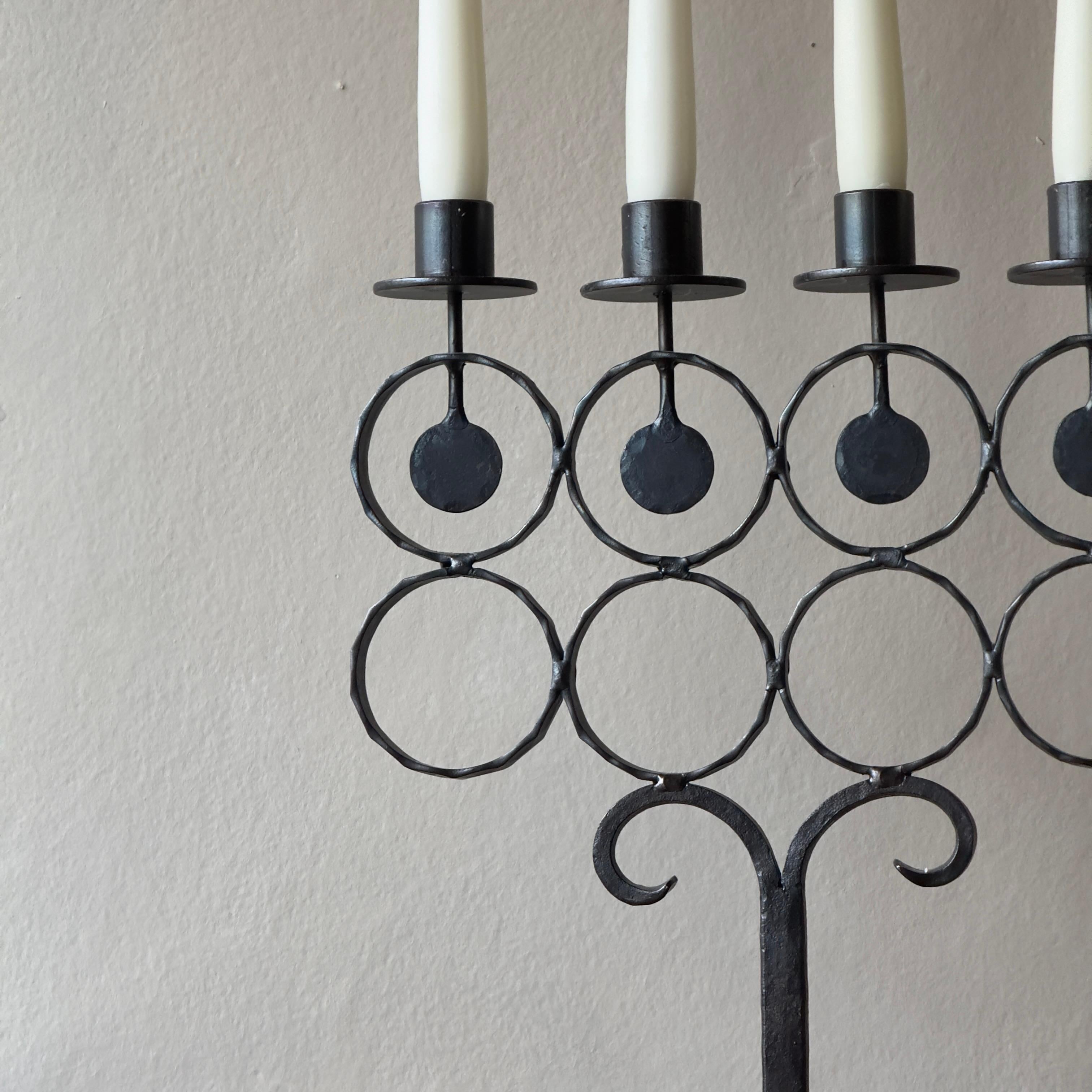 Candelabro in ferro di Bertil Vallien per Bode Smide, anni '60 in vendita 1