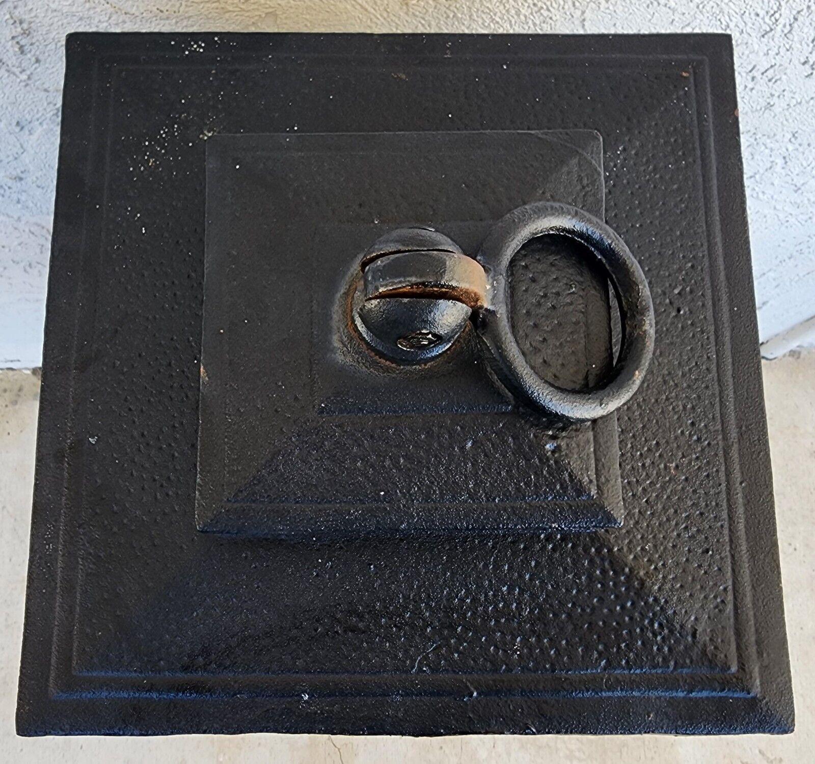 Farol de hierro para velas Mid Century Enorme 30 libras en venta 4
