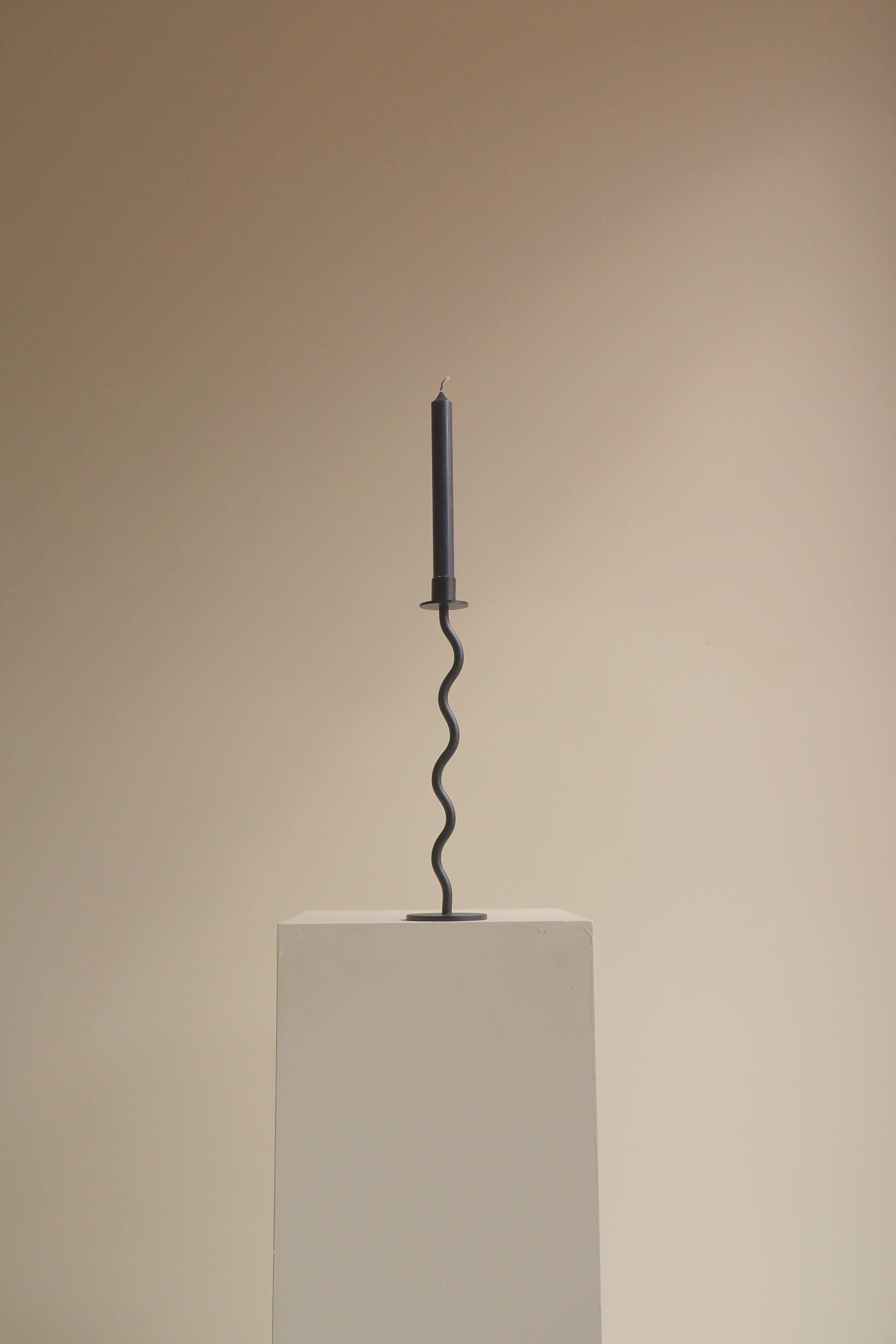 Iron Candlestick - Curve In New Condition For Sale In BARCELONA, ES