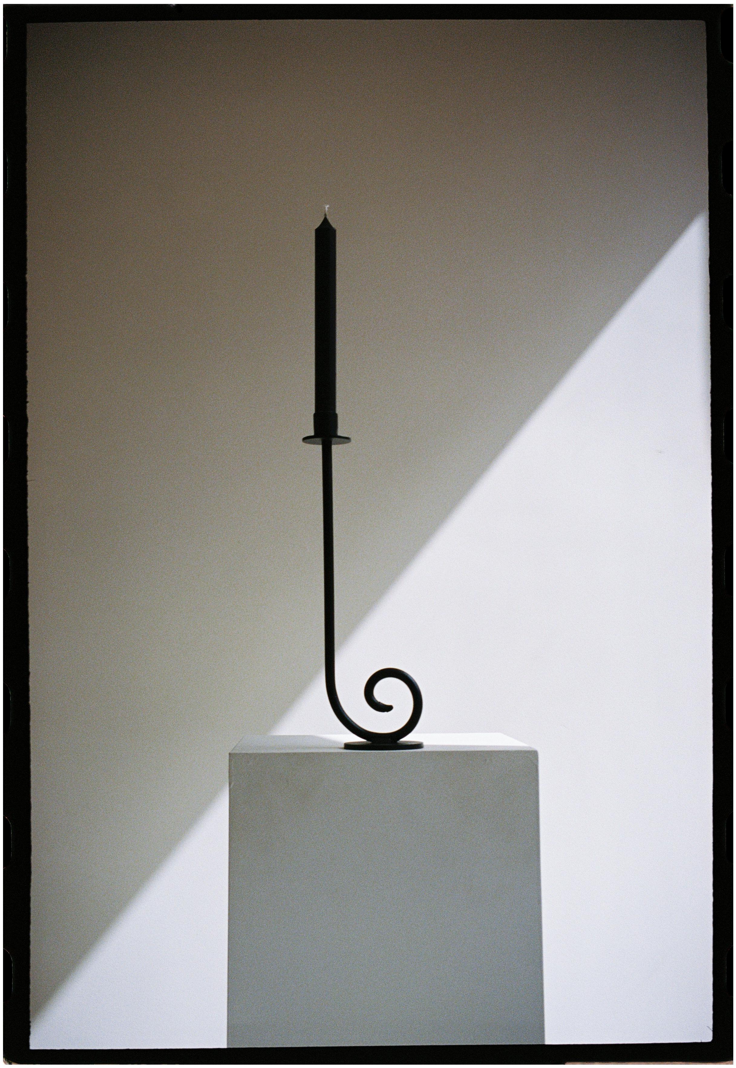 Iron Candlestick - Curve In New Condition For Sale In BARCELONA, ES
