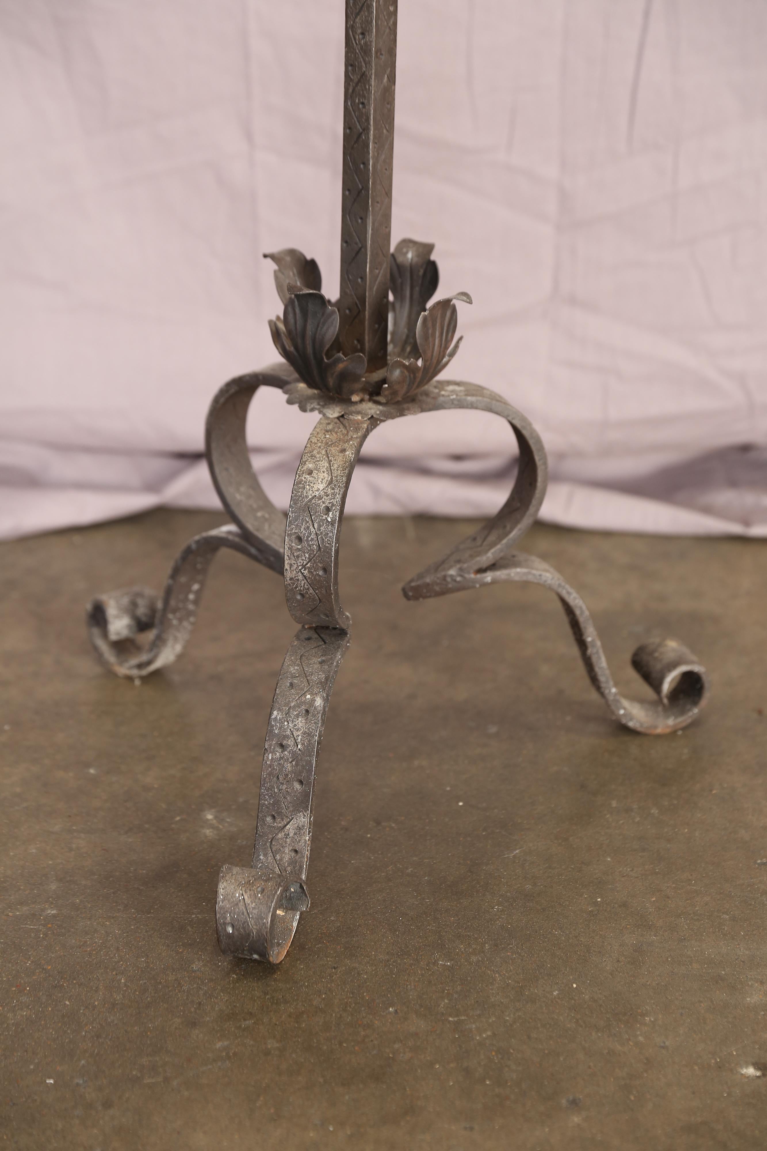 Iron Candlestick In Excellent Condition For Sale In Houston, TX