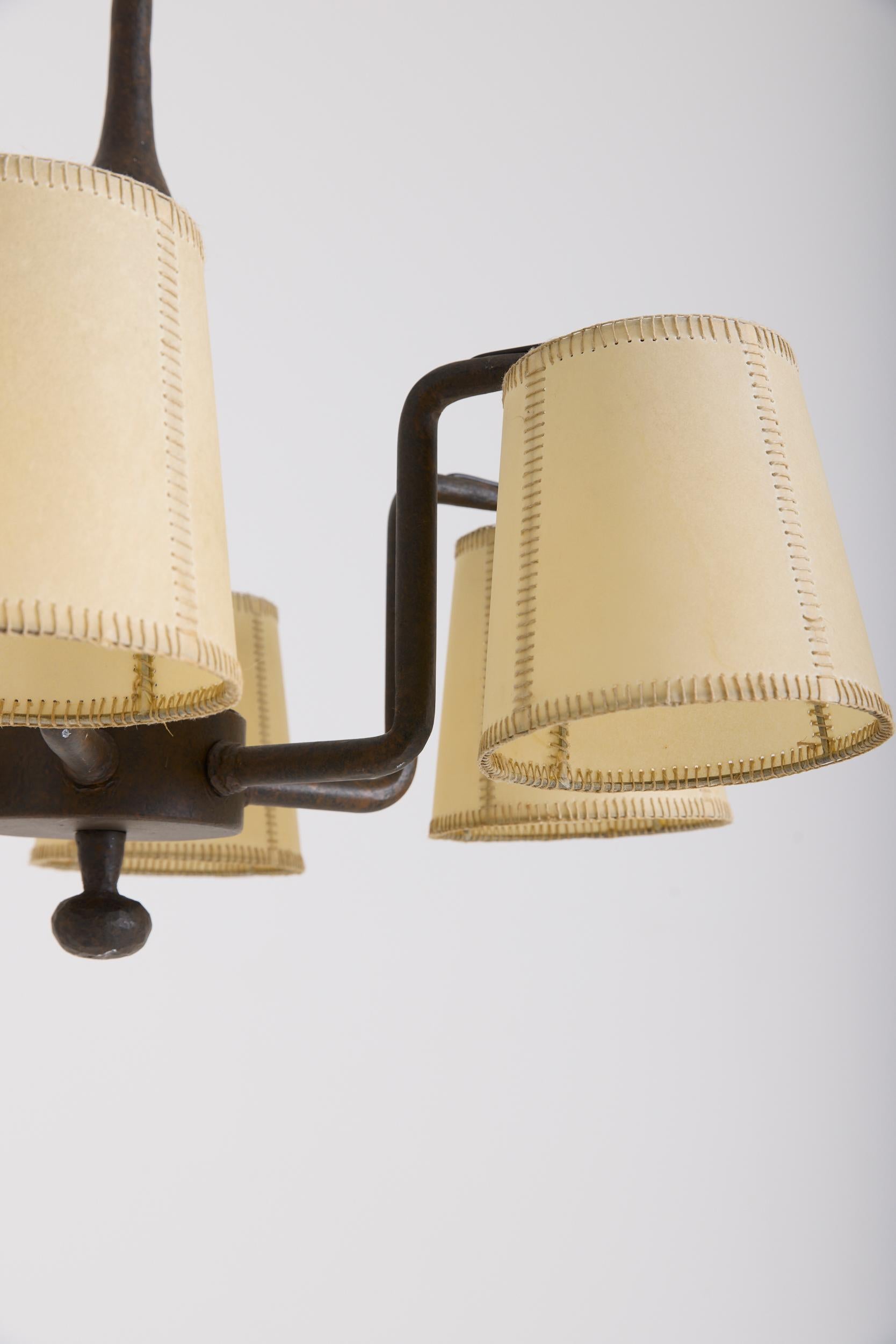 Spagnolo Lampada da soffitto in ferro in vendita