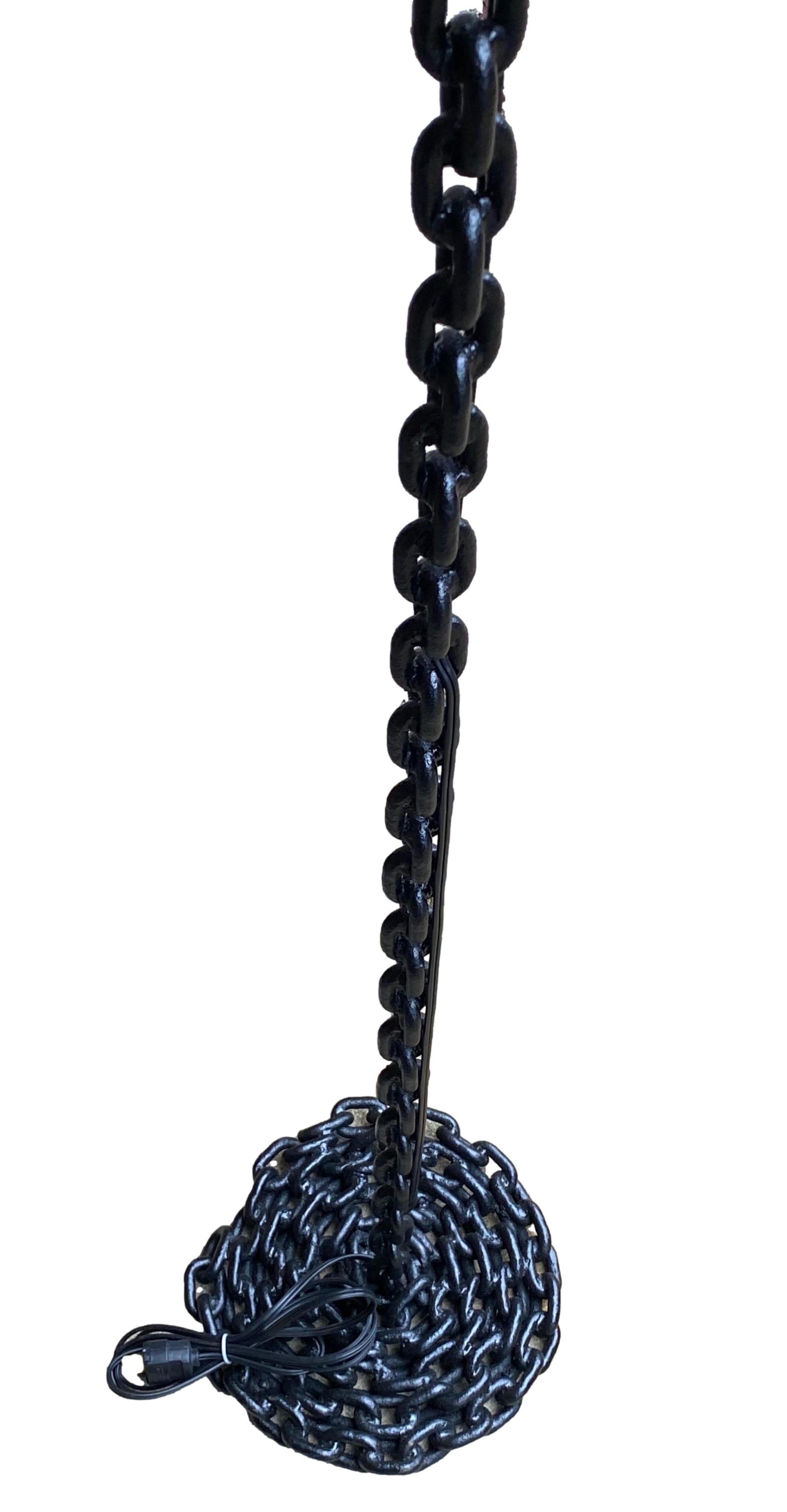 Iron Chain Link Floor Lamp For Sale 1