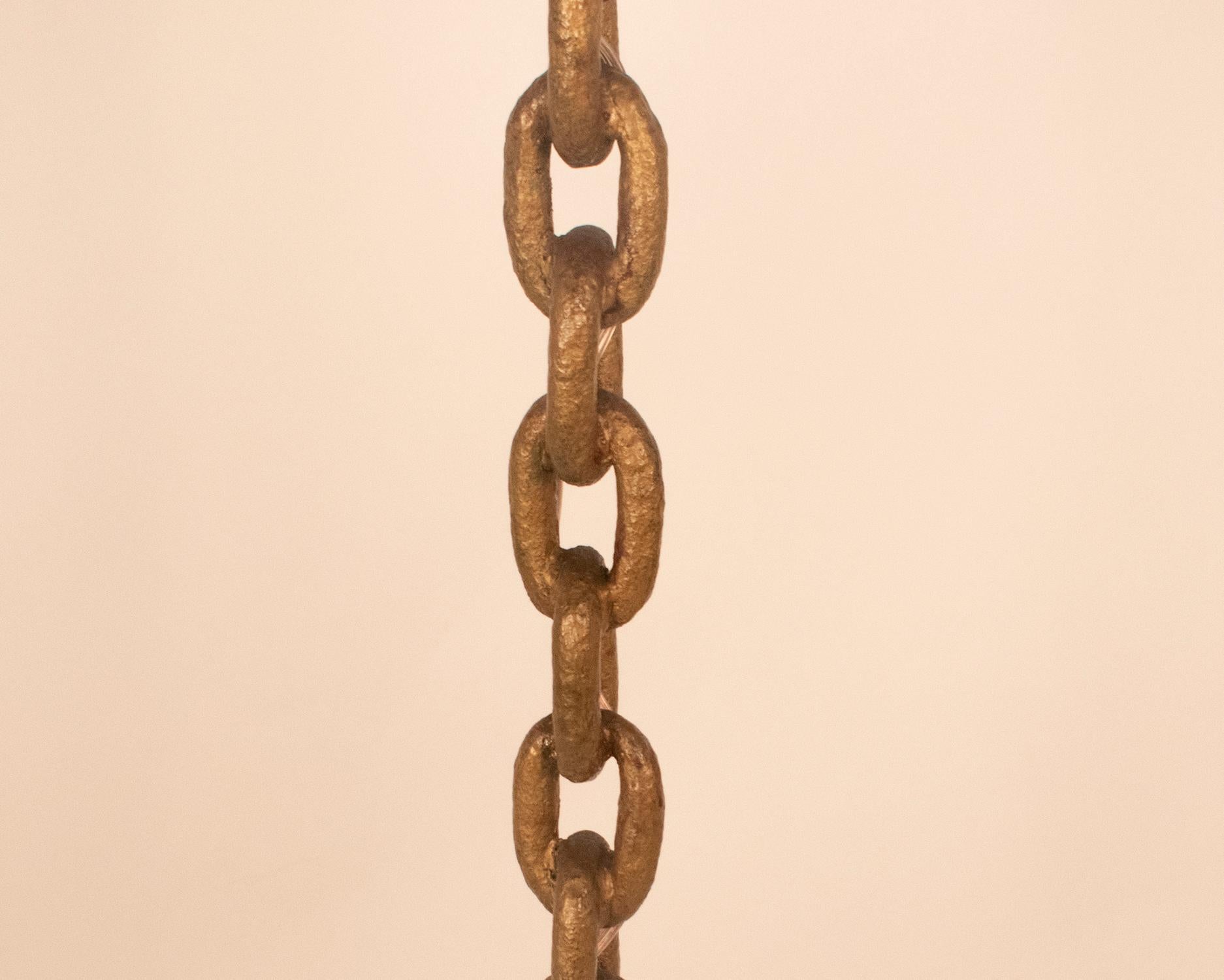 Iron Chain Link Floor Lamp in the Style of Franz West, Spain, 1960's 4