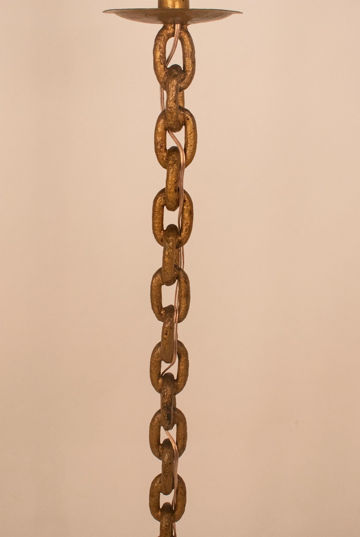 Iron Chain Link Floor Lamp in the Style of Franz West, Spain, 1960's 6
