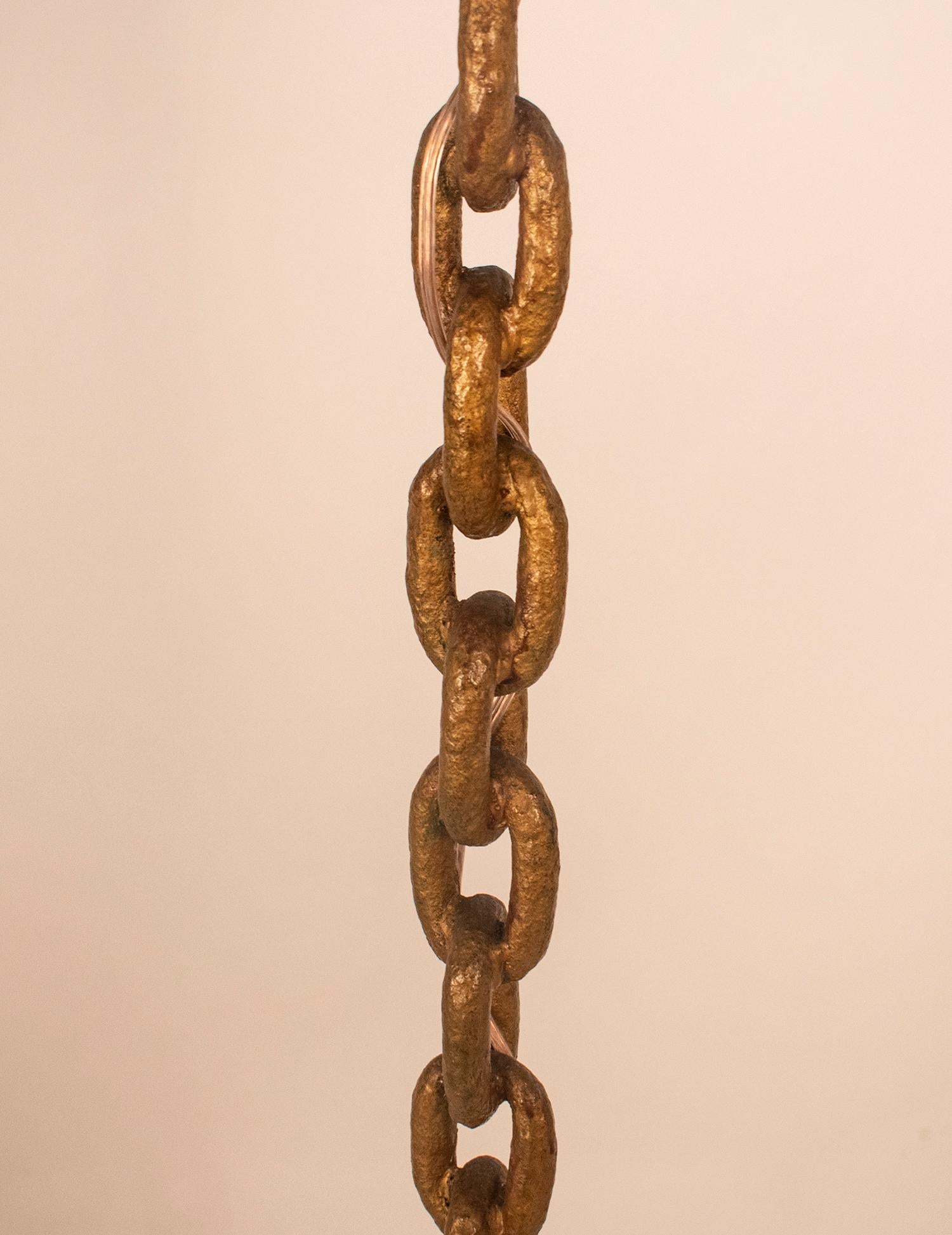 Iron Chain Link Floor Lamp in the Style of Franz West, Spain, 1960's 3