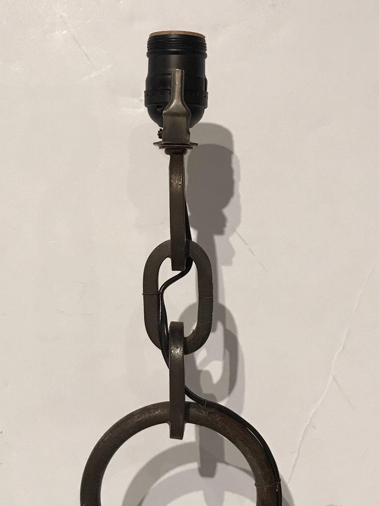 Iron Chain Link Lamp by Jacques at 1stDibs