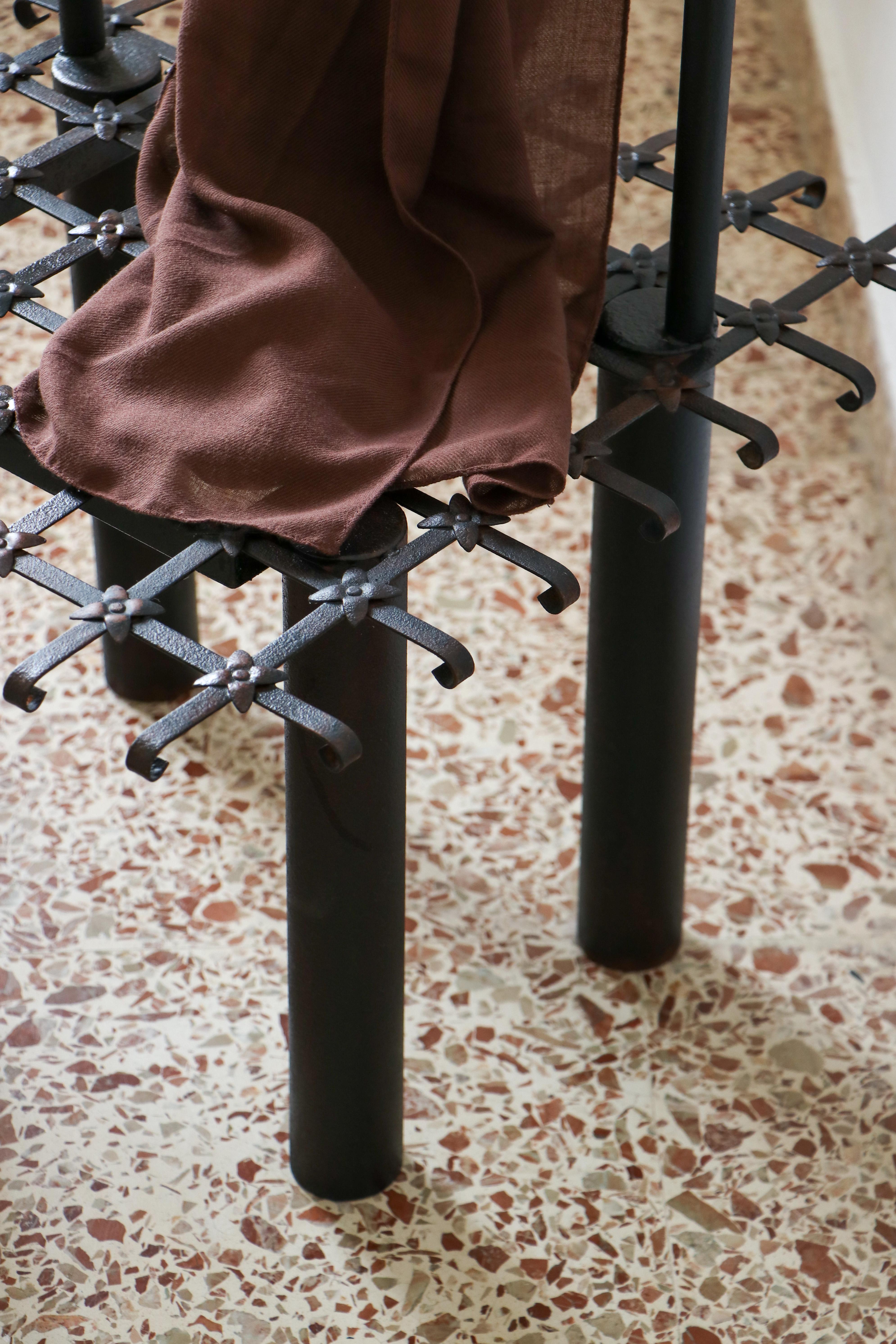 Iron Chair Black For Sale 2