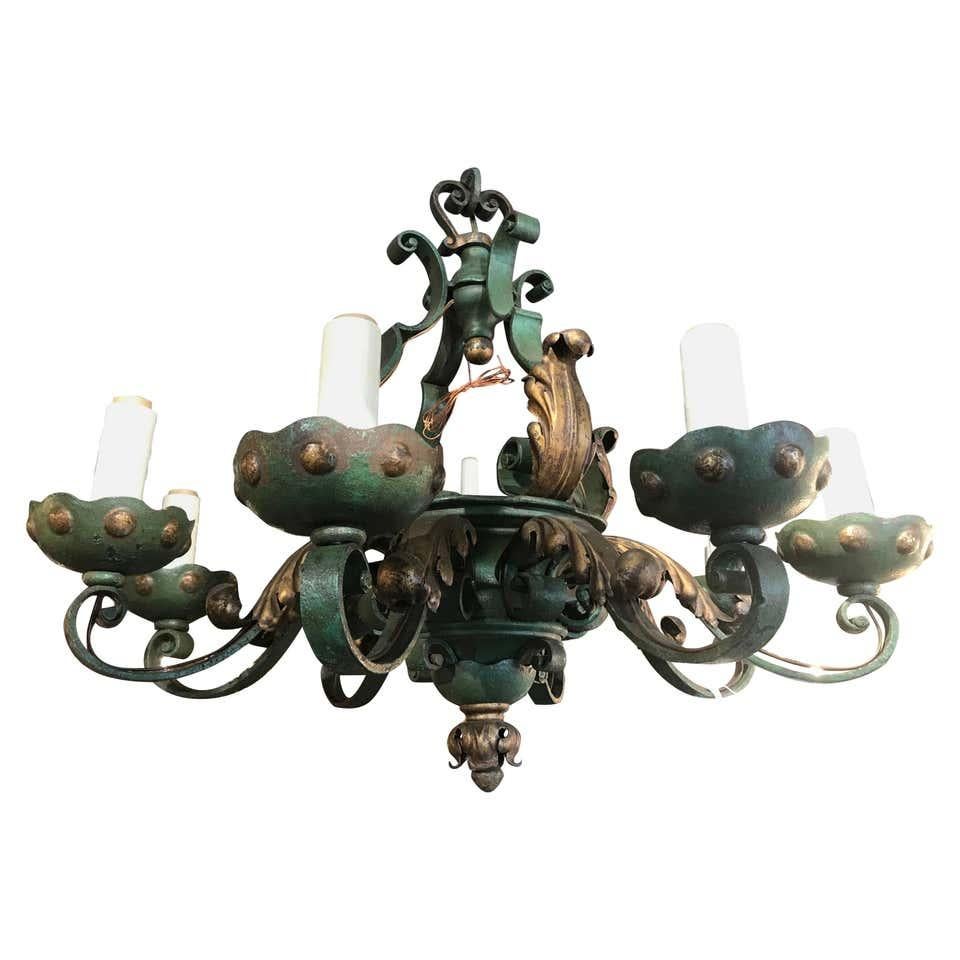 French Iron Chandelier For Sale