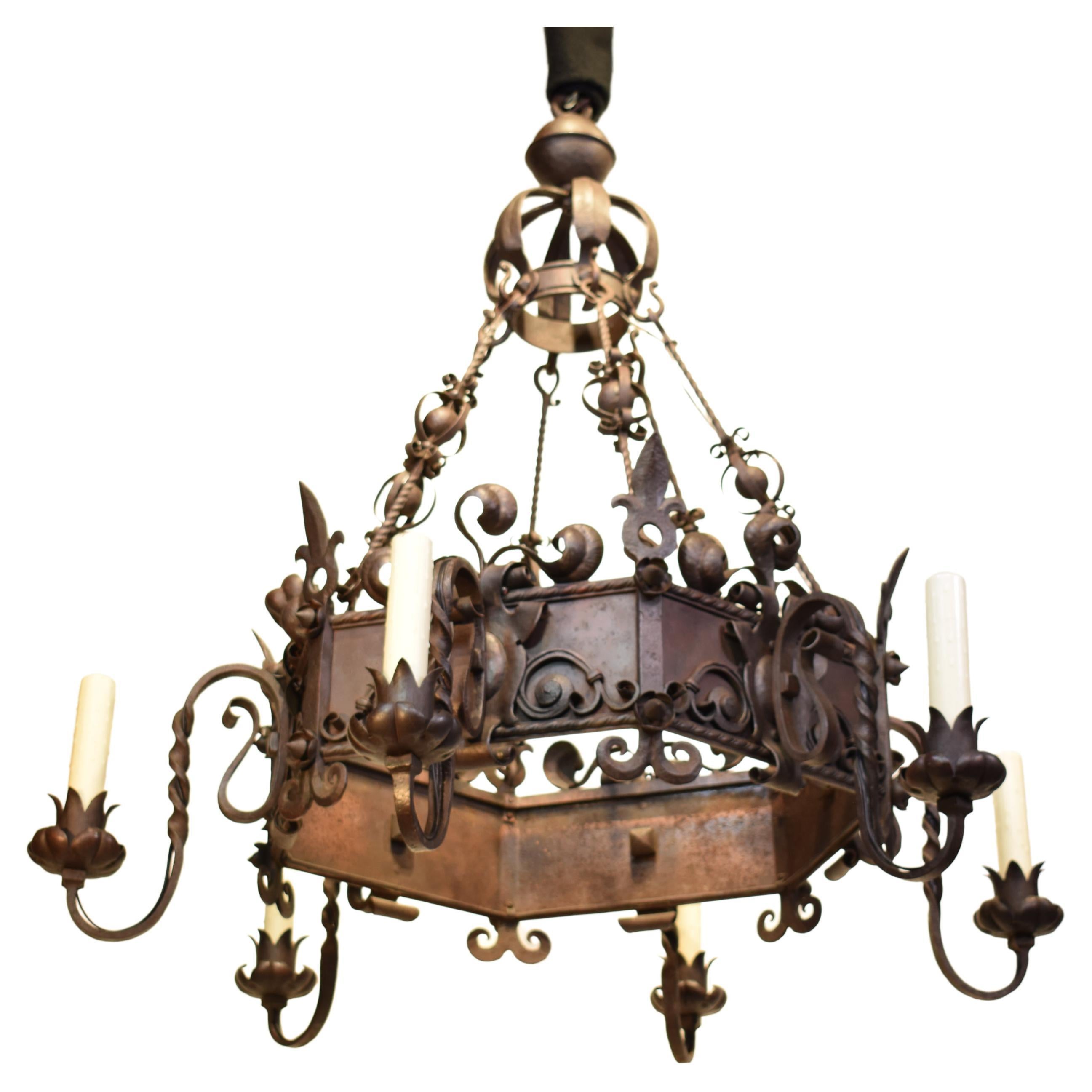 Iron Chandelier For Sale