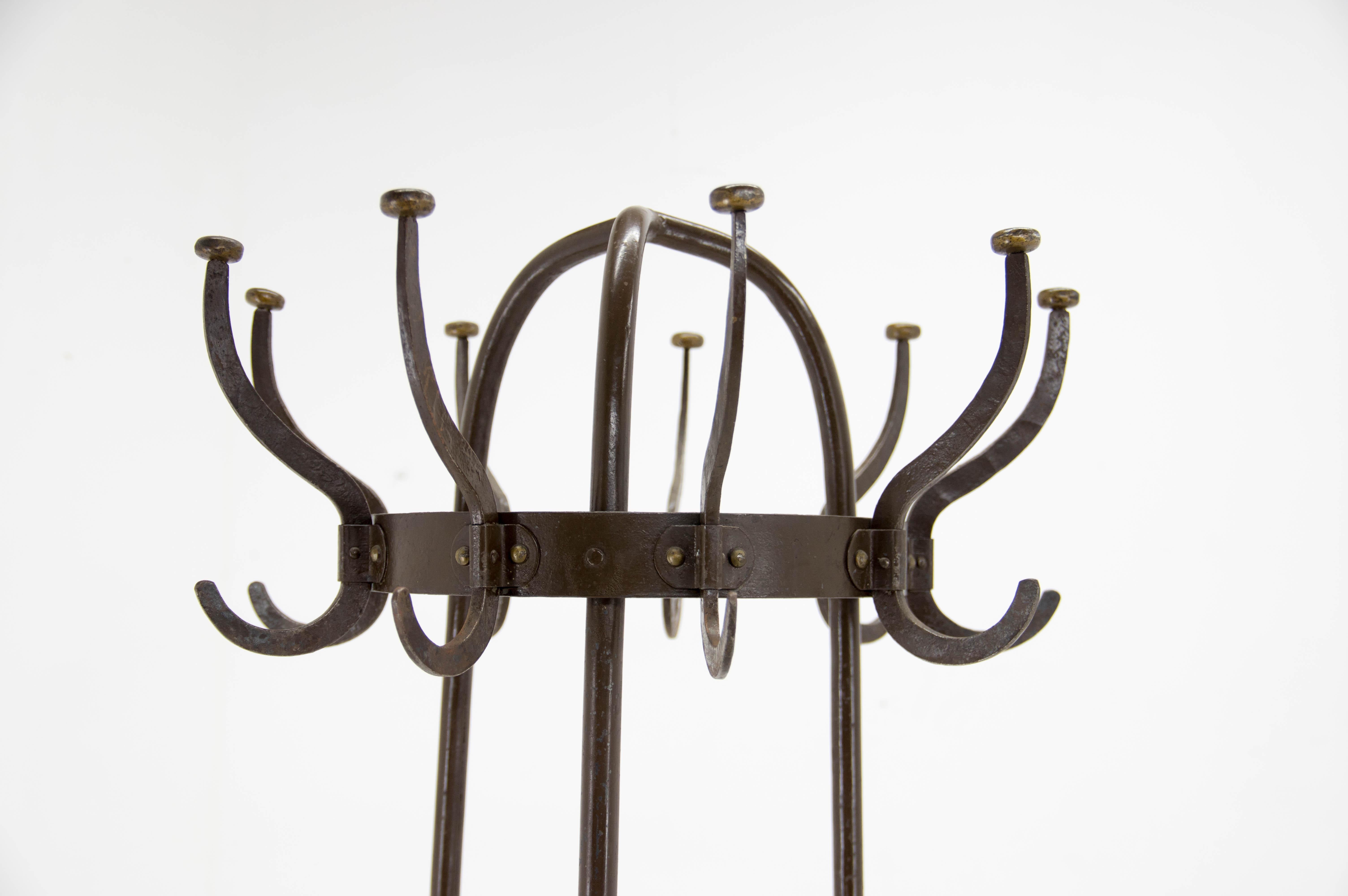 Austrian Iron Coat Rack by Koloman Moser, Wiener Werkstatte, 1900s For Sale