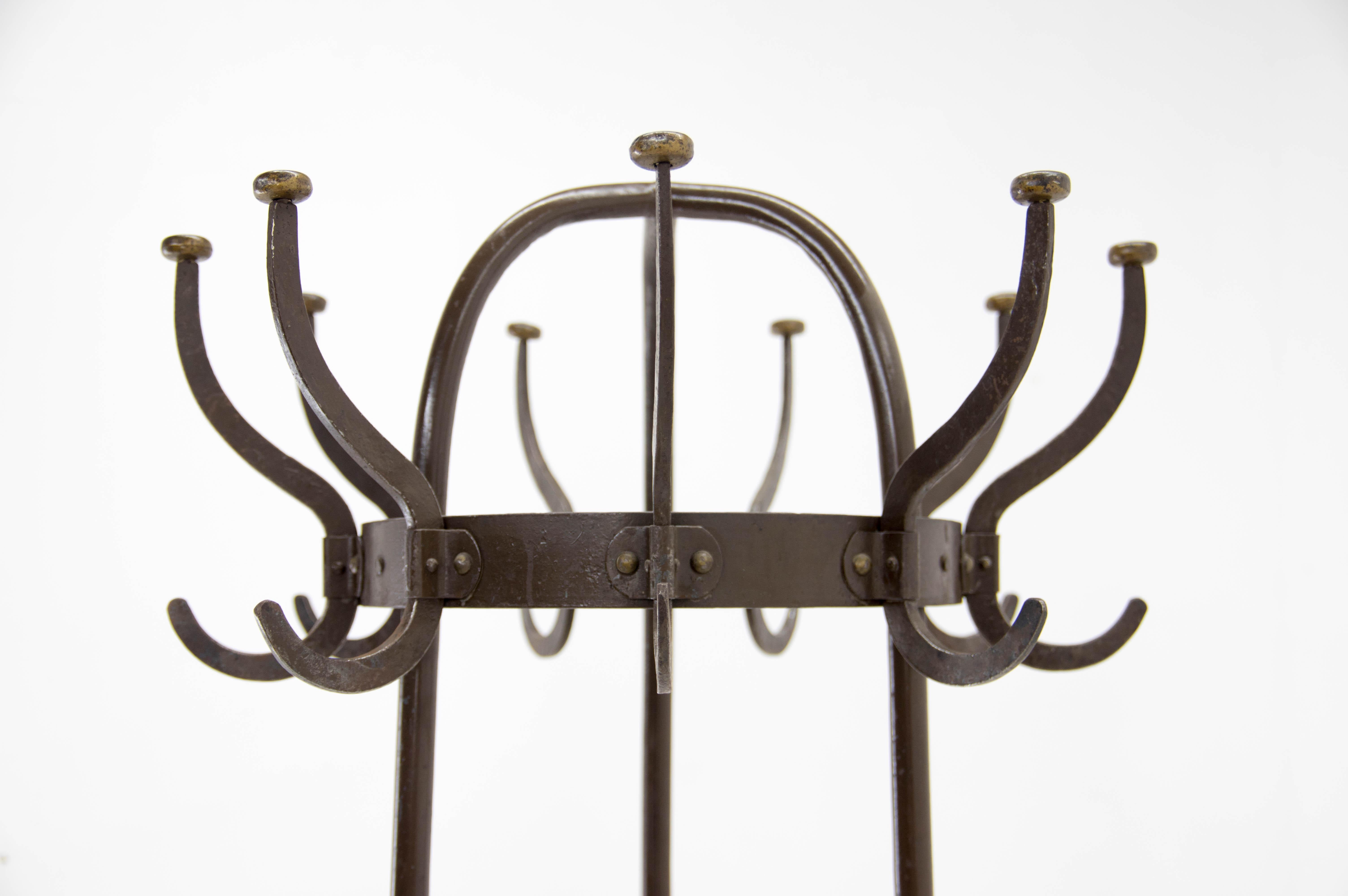 Iron Coat Rack by Koloman Moser, Wiener Werkstatte, 1900s In Good Condition For Sale In Praha, CZ