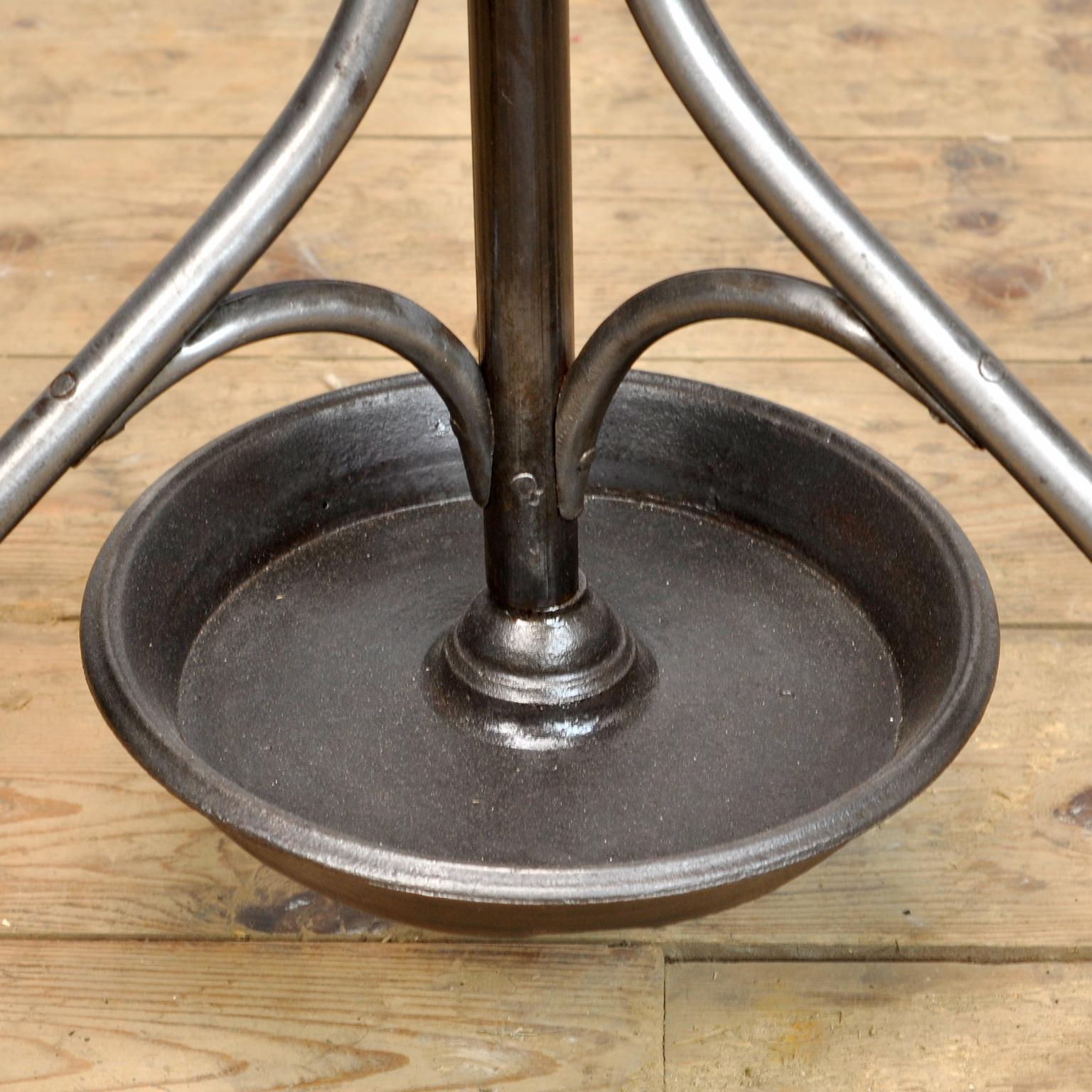 Iron Coatrack with Umbrella Stand, Circa 1920 1