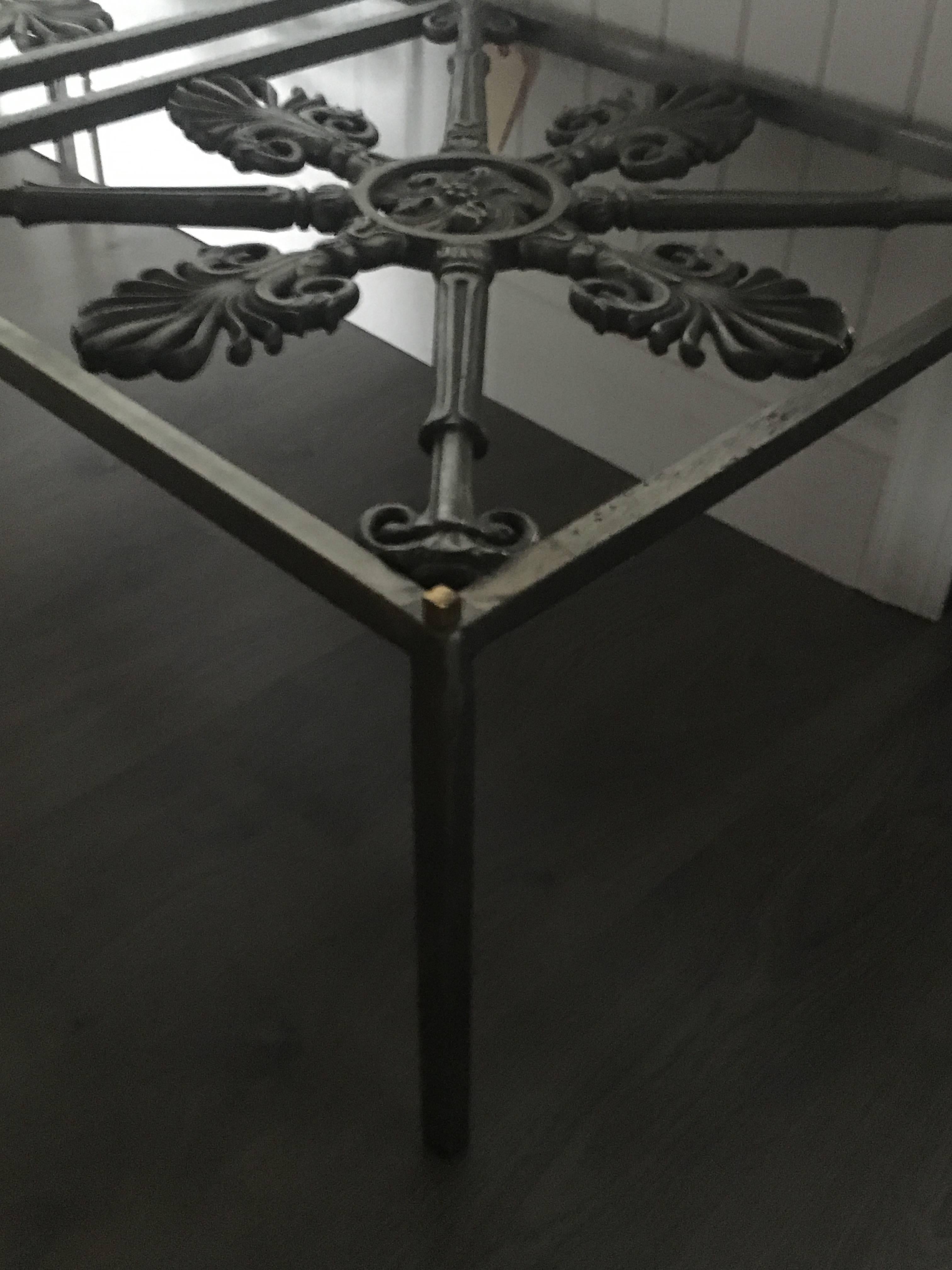 Neoclassical Iron Cocktail Table Made of Architectural Elements For Sale