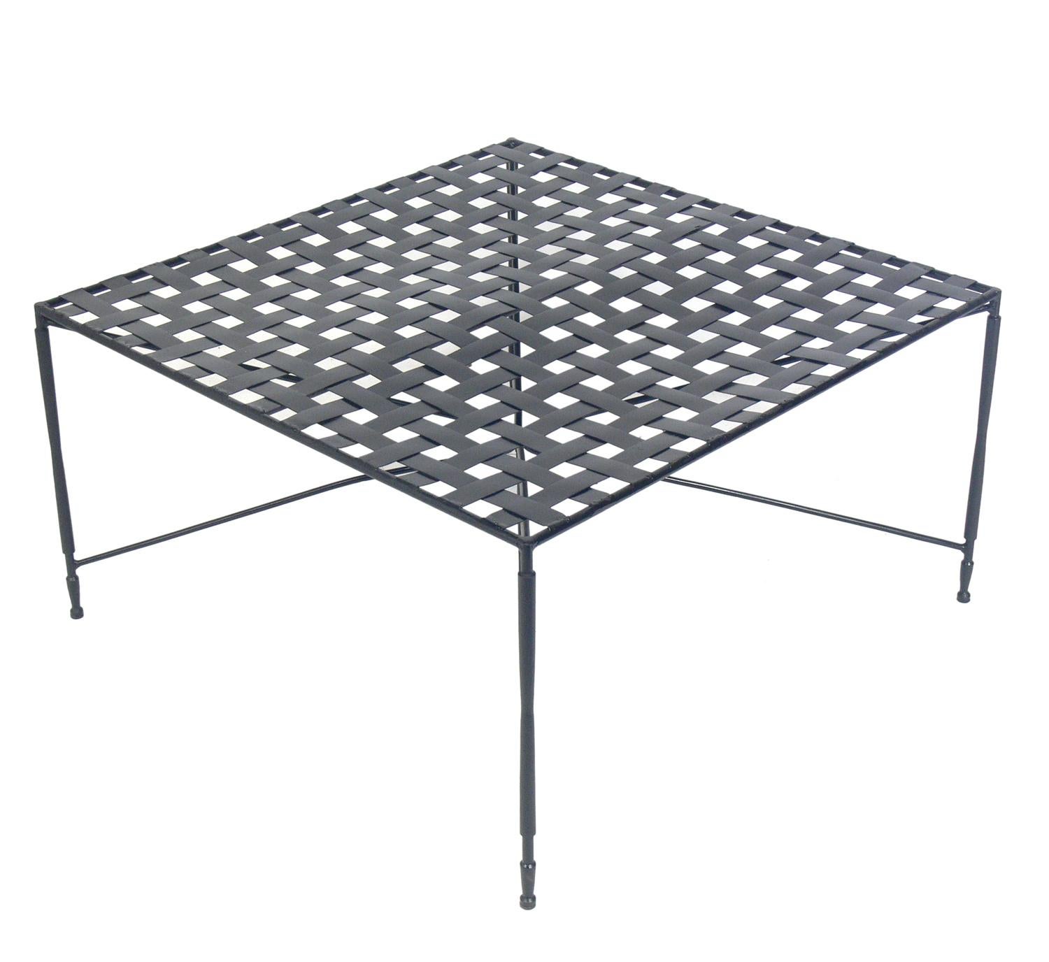 Mid-Century Modern Iron Coffee Table