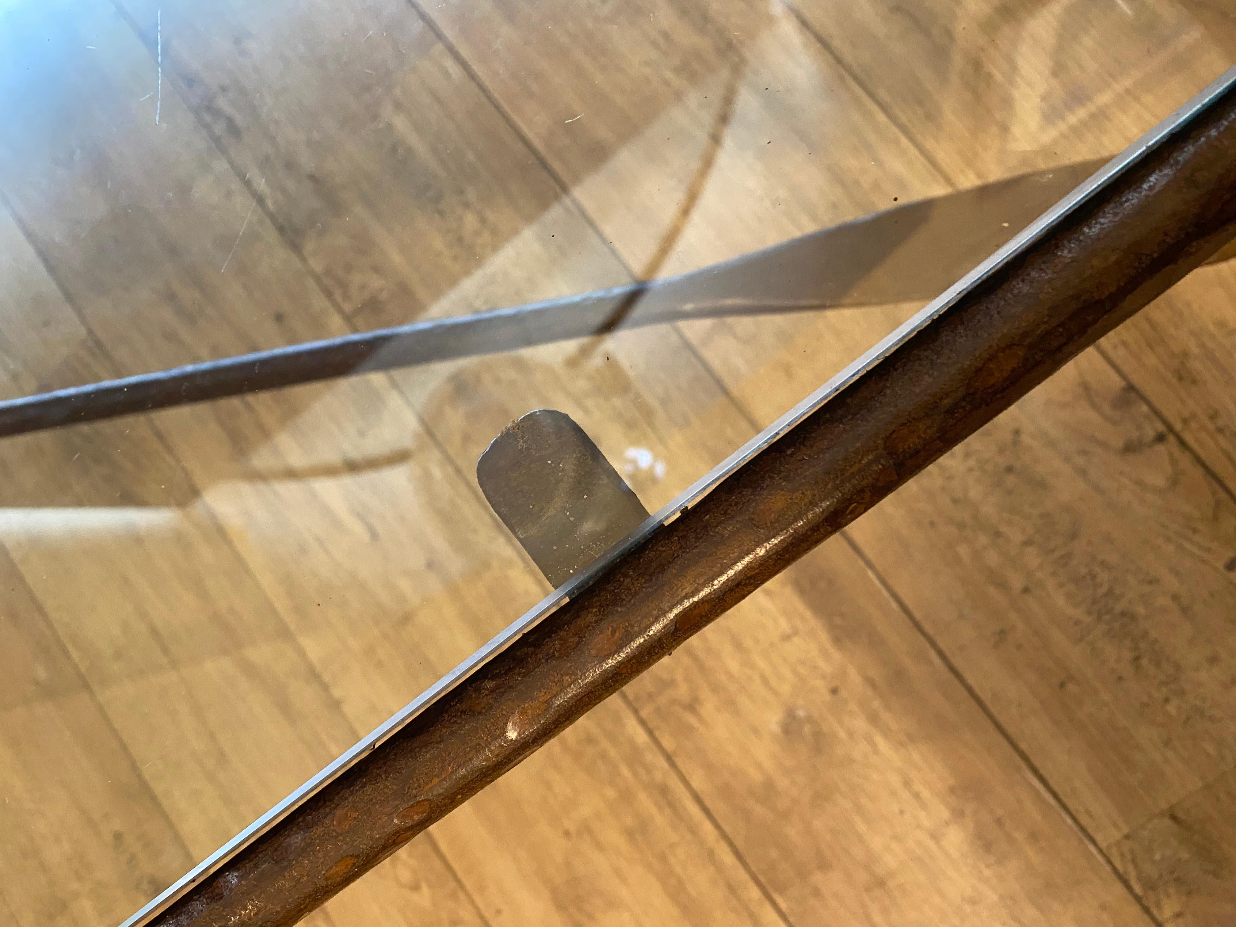 Iron coffee table, Giacometti style, 20th 4