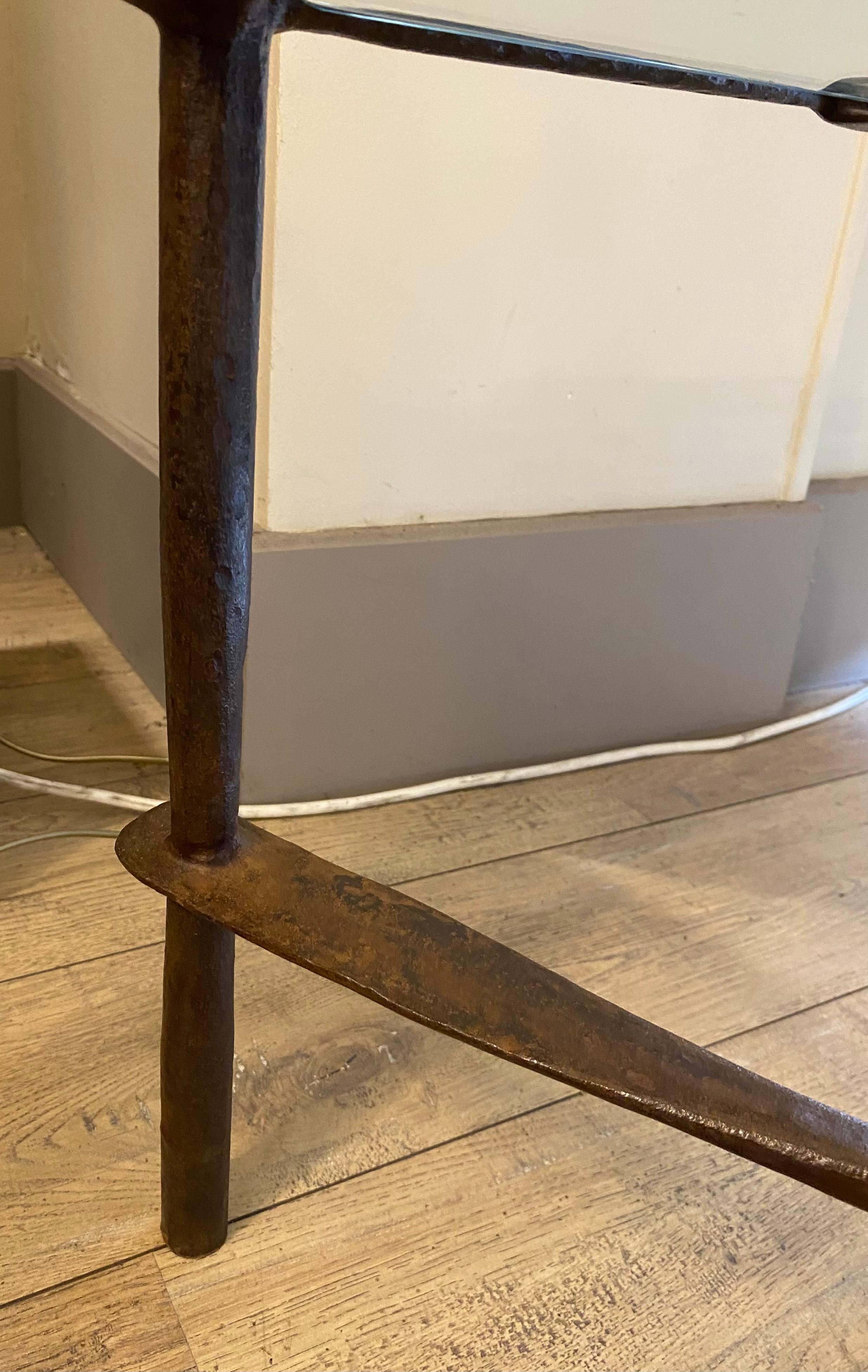 Iron coffee table, Giacometti style, 20th 7