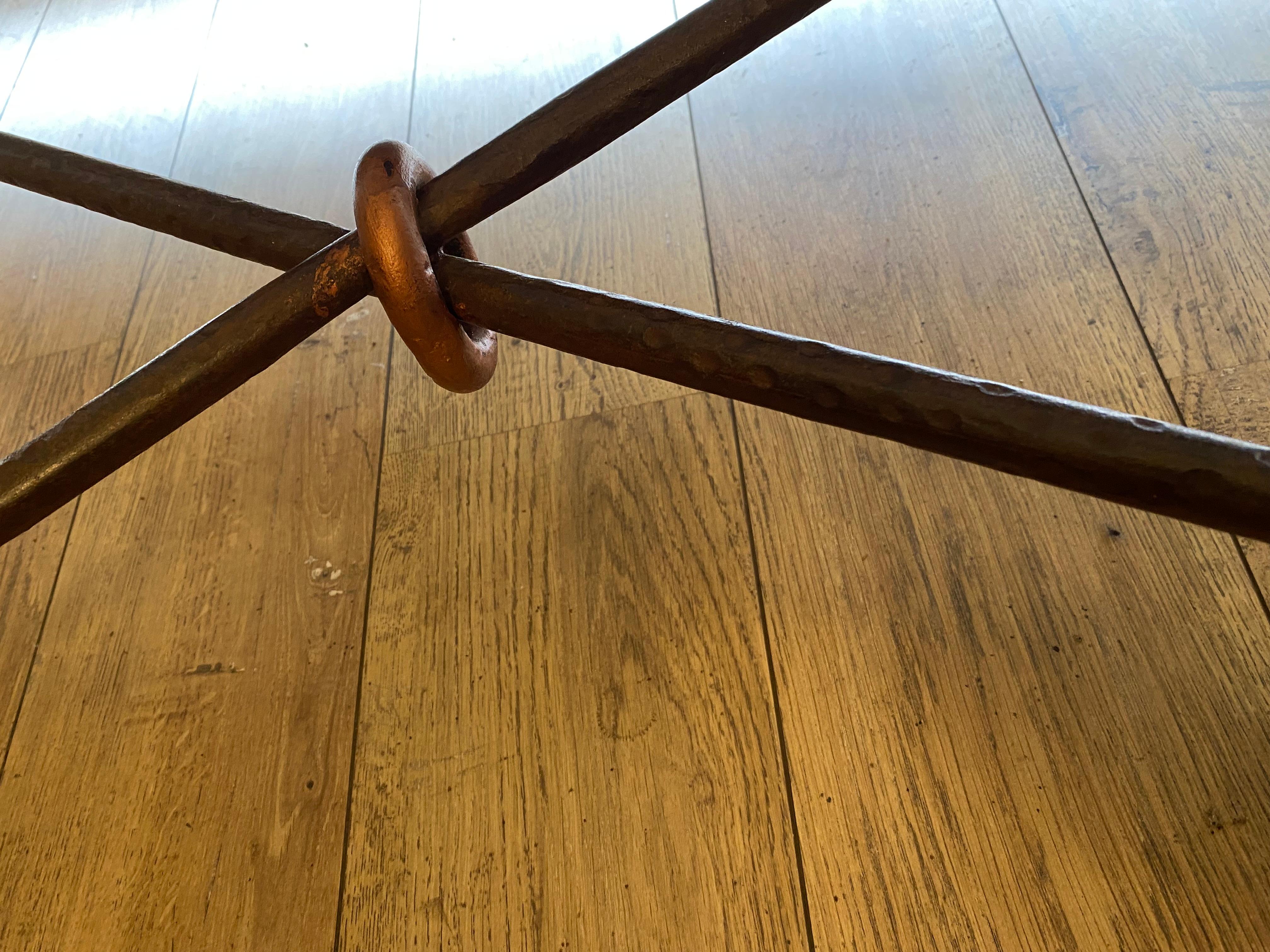 Iron coffee table, Giacometti style, 20th 8