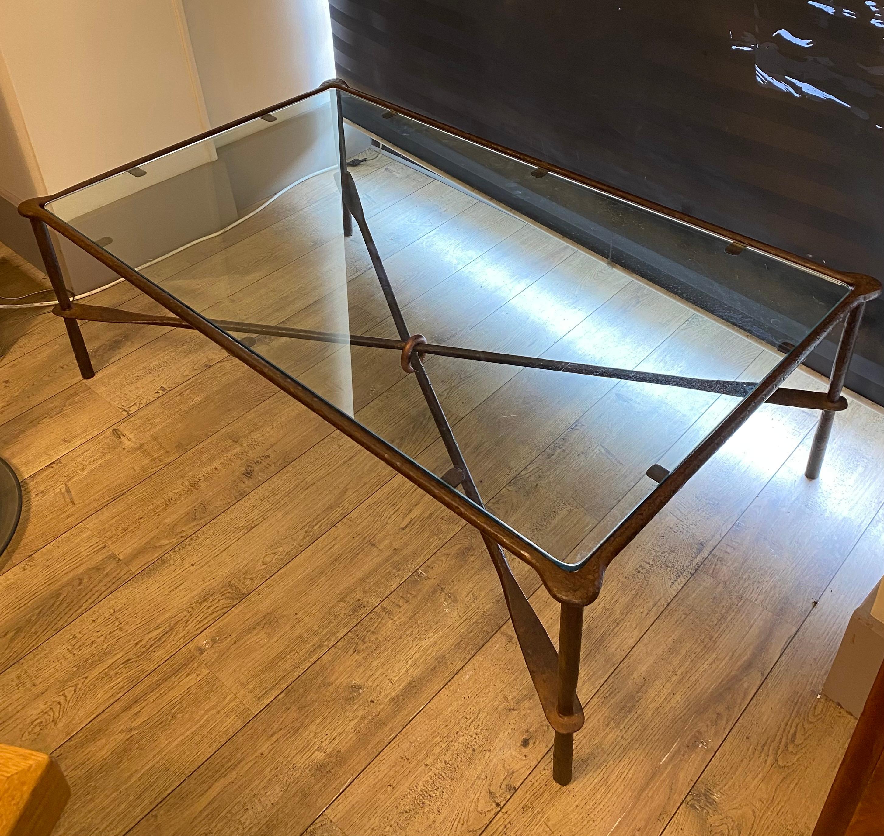 Iron coffee table, Giacometti style, 20th 10
